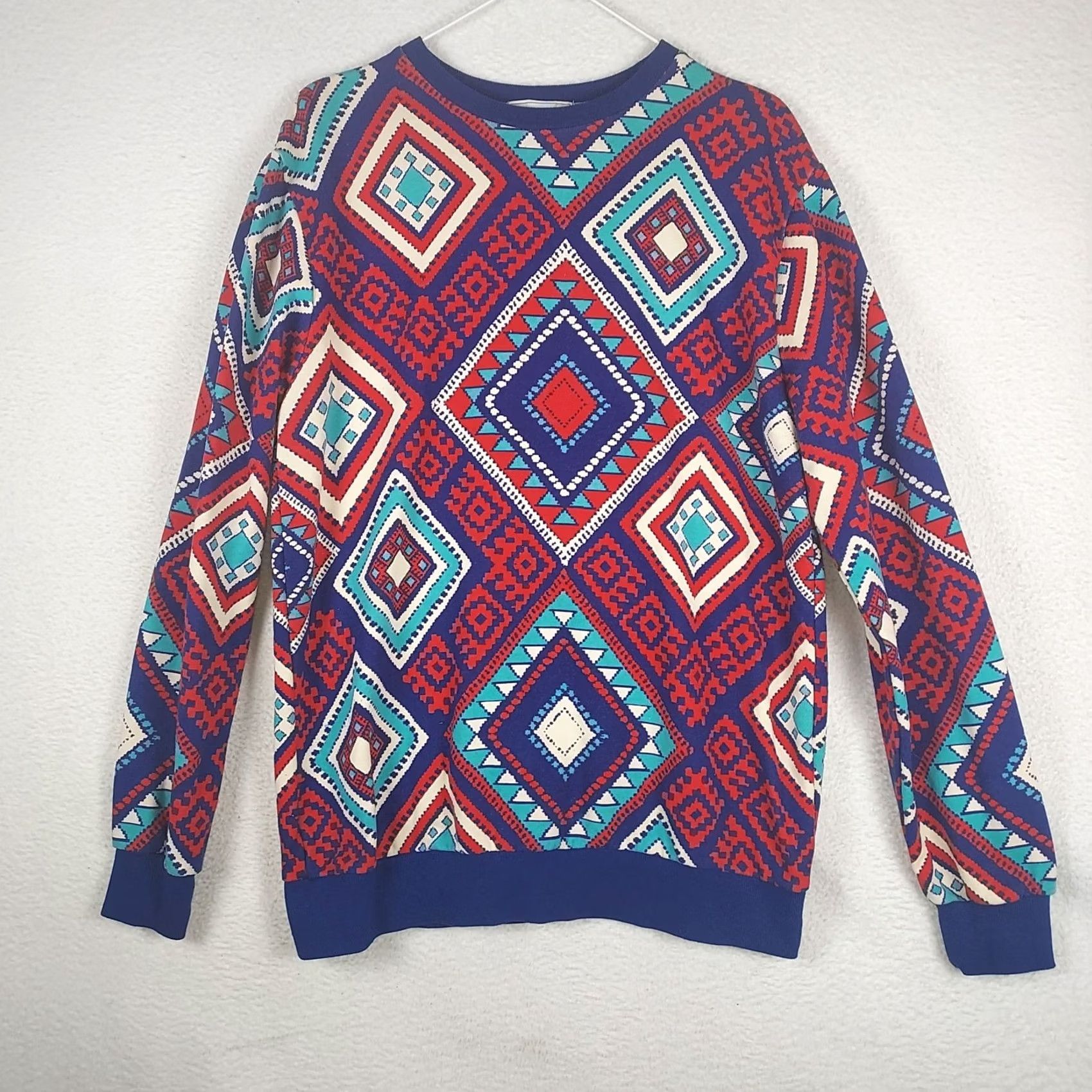 Forever 21 Forever 21 Sweatshirt Mens Medium Geometric Crewneck Pullover Multicolor Long Sleeve Crew Neck Sweatshirt Mens M Regular Fall Winter Spring Walking Size US M / EU 48-50 / 2 - 2 Thumbnail