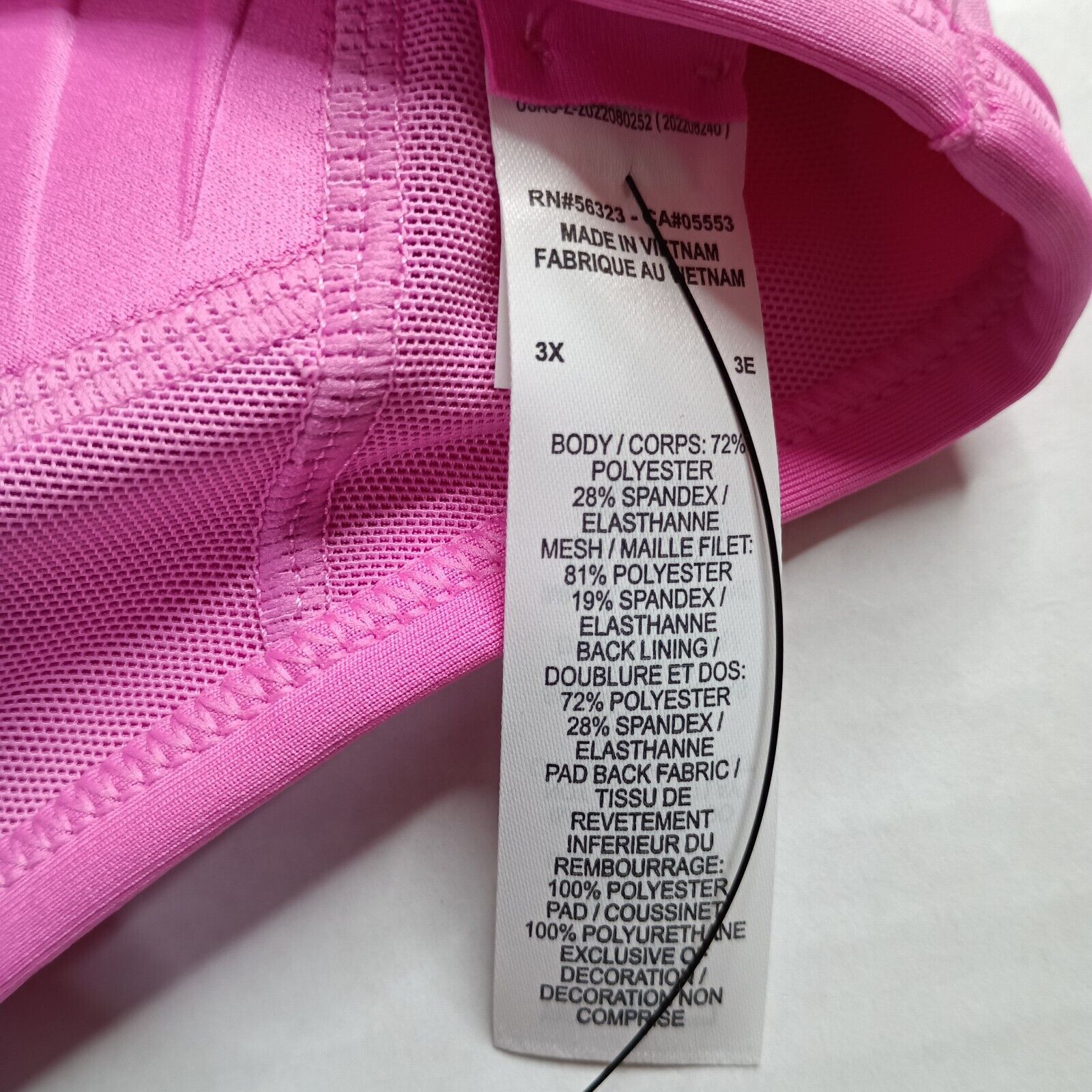Nike Nike Dri-FIT Medium Support Padded Sports Bra Plus Pink 3X Size ONE SIZE - 6 Thumbnail
