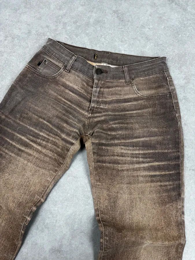 Roberto Cavalli SS2004 Cavalli Brown Overprint Sunset Pants Size 25" / US 0 / IT 36 - 6 Thumbnail