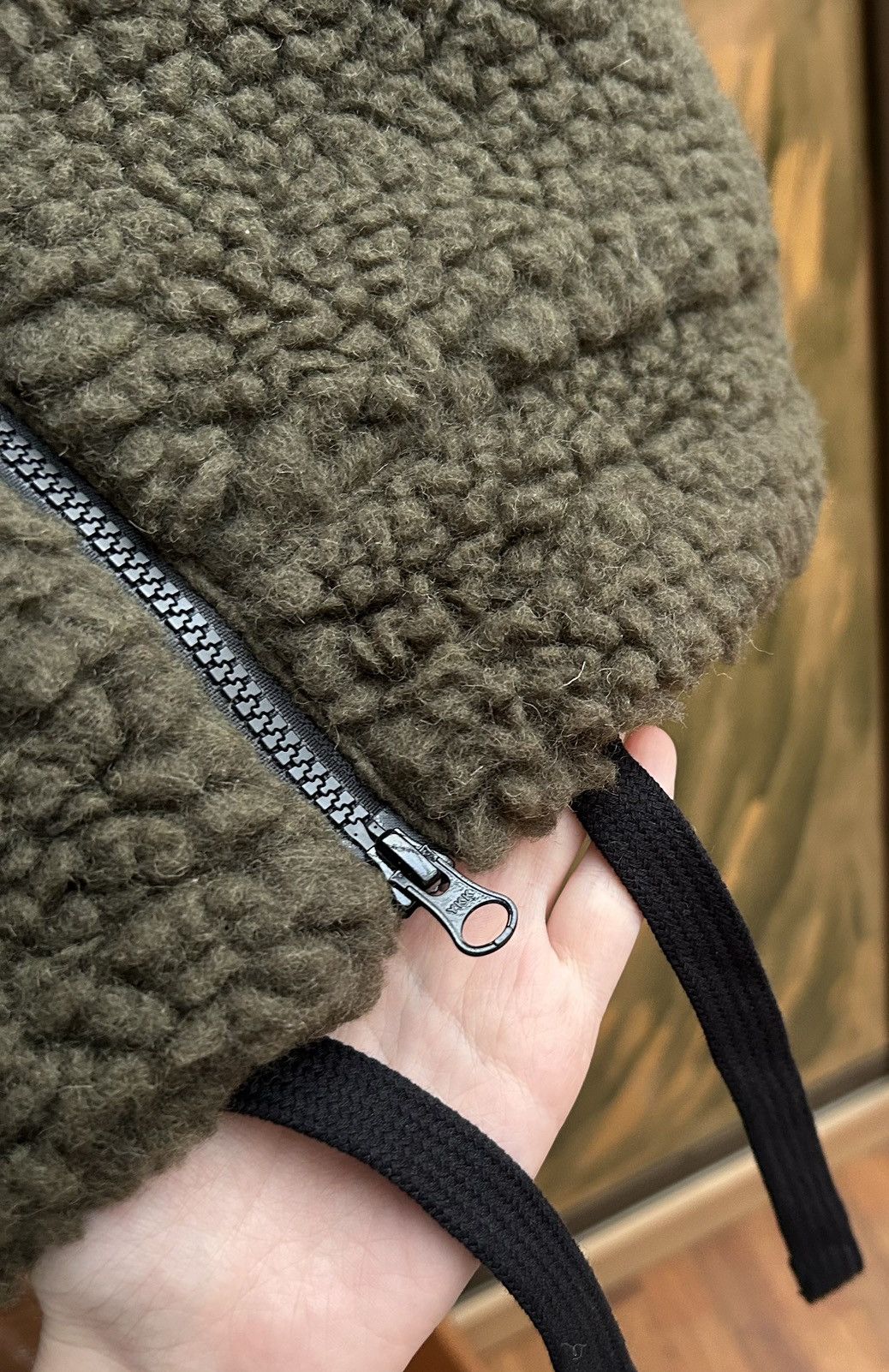 Aspesi Aspesi Army Green Wool Blend Fleece Fuzzy Vest Gilet Sz XL Size US XL / EU 56 / 4 - 5 Thumbnail