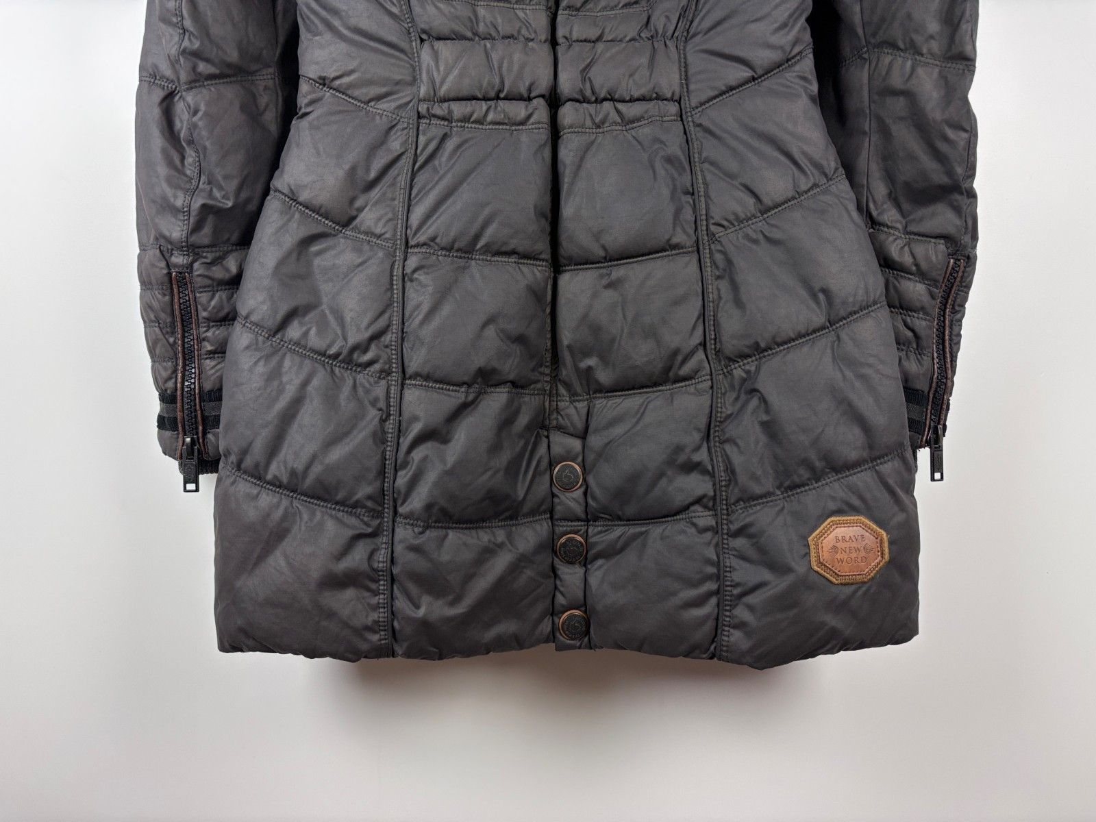 Naketano Womens Naketano Full Zip Parka Warm Jacket Brown Size M Size M / US 6-8 / IT 42-44 - 8 Thumbnail