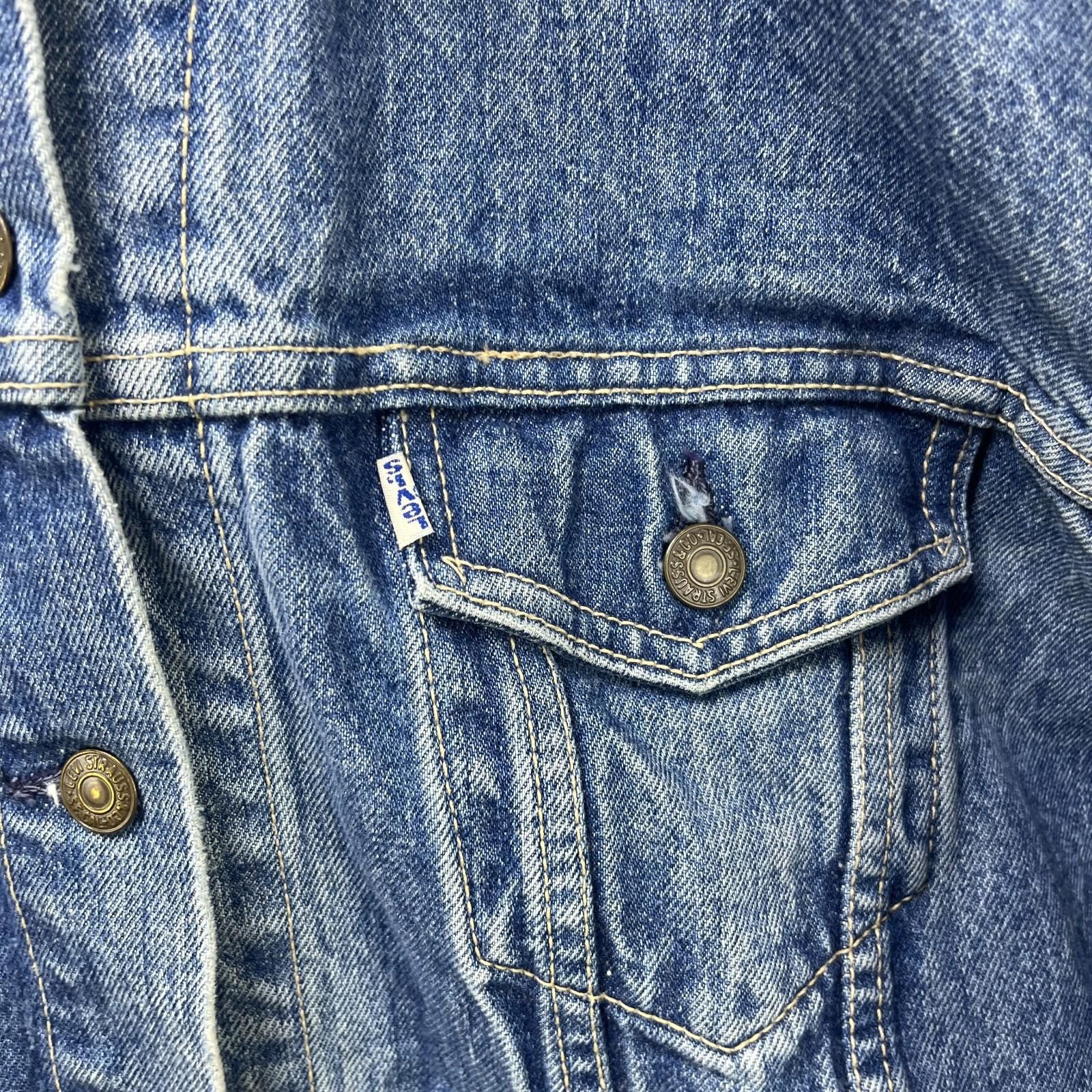 Levi's Vintage 80s Levis White Tab Denim Jacket Medium Trucker Size US M / EU 48-50 / 2 - 3 Thumbnail