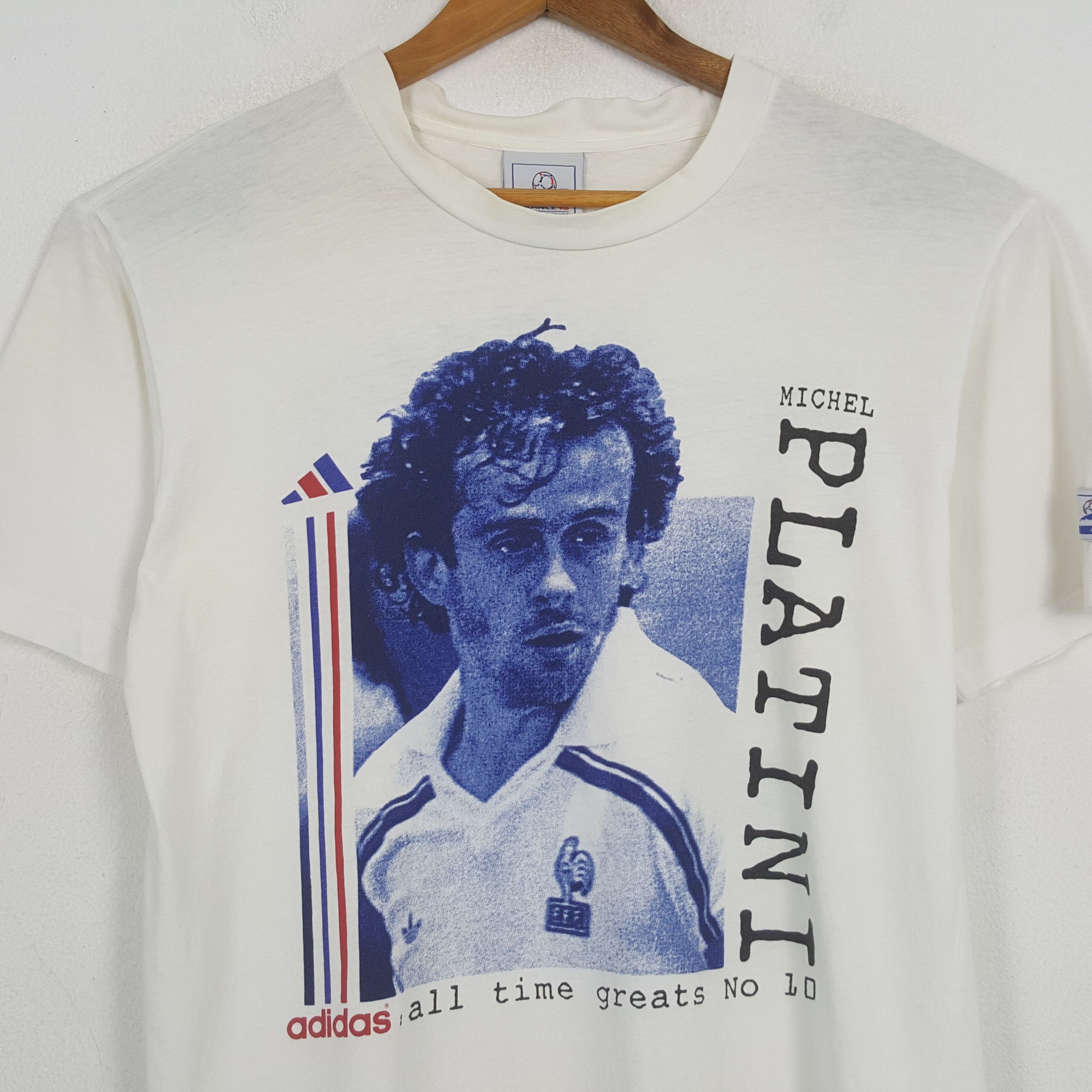 Adidas × Vintage Vintage ADIDAS FRANCE98 Platini Player T-shirt C294N19 Size US M / EU 48-50 / 2 - 2 Thumbnail