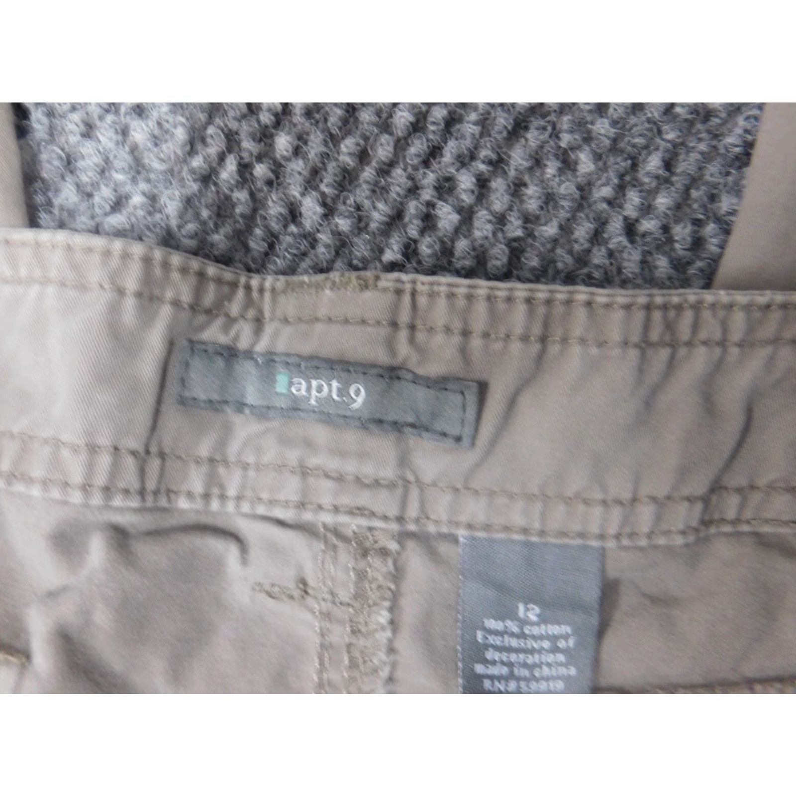 Apt. 9 Apt.9 Womens Pants 12 Brown Straight Chino Formal Dress Pants Womens 12 Brown Straight Military Style? Size 34" / US 12 / IT 48 - 4 Thumbnail