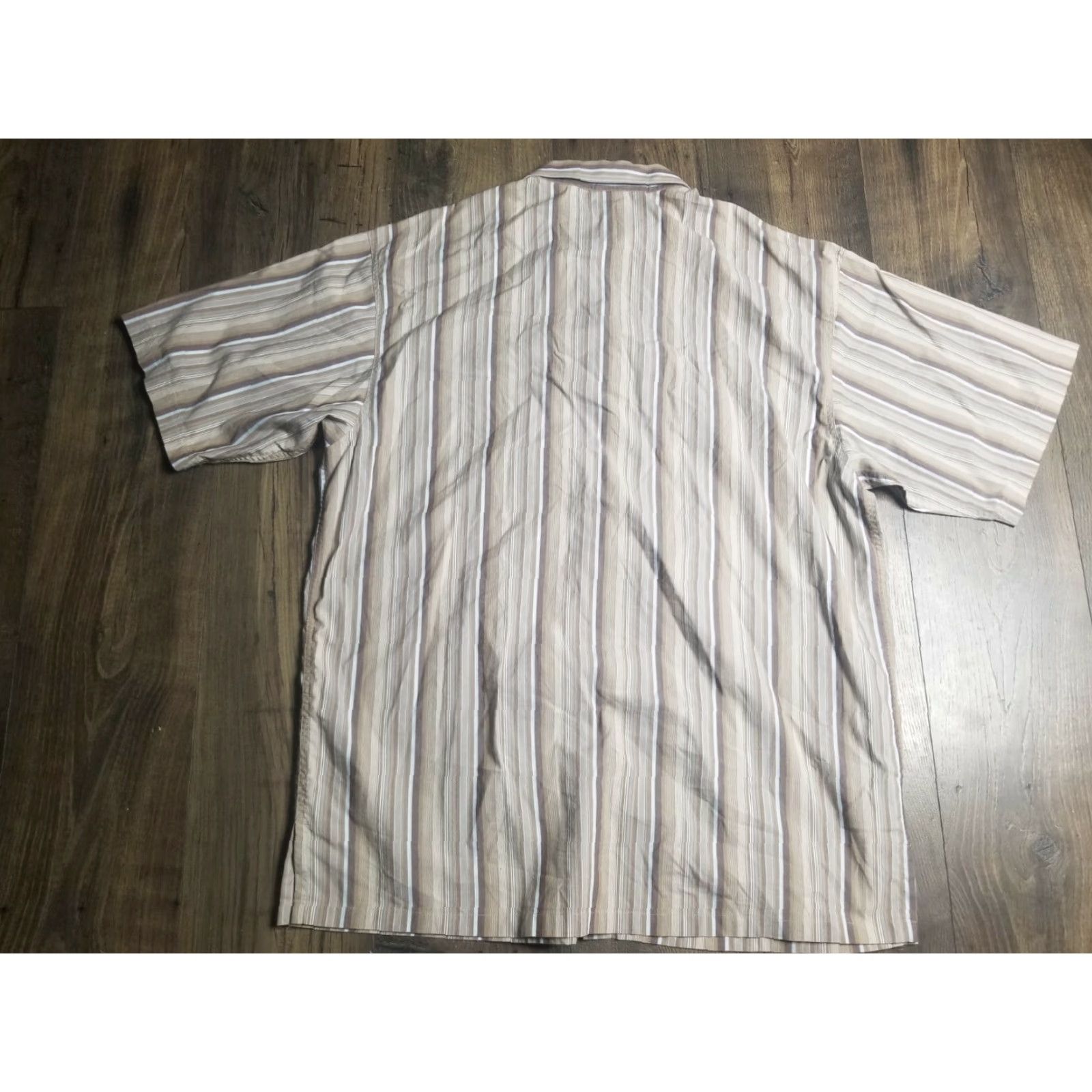 Vintage Miskeen Originals Mens 3XL Button-Down Short Sleeve Shirt Embroidered Plaids & Checks Blue Cotton-Blend Regular Fit Shirt | Button-Up Size US XXL / EU 58 / 5 - 2 Thumbnail