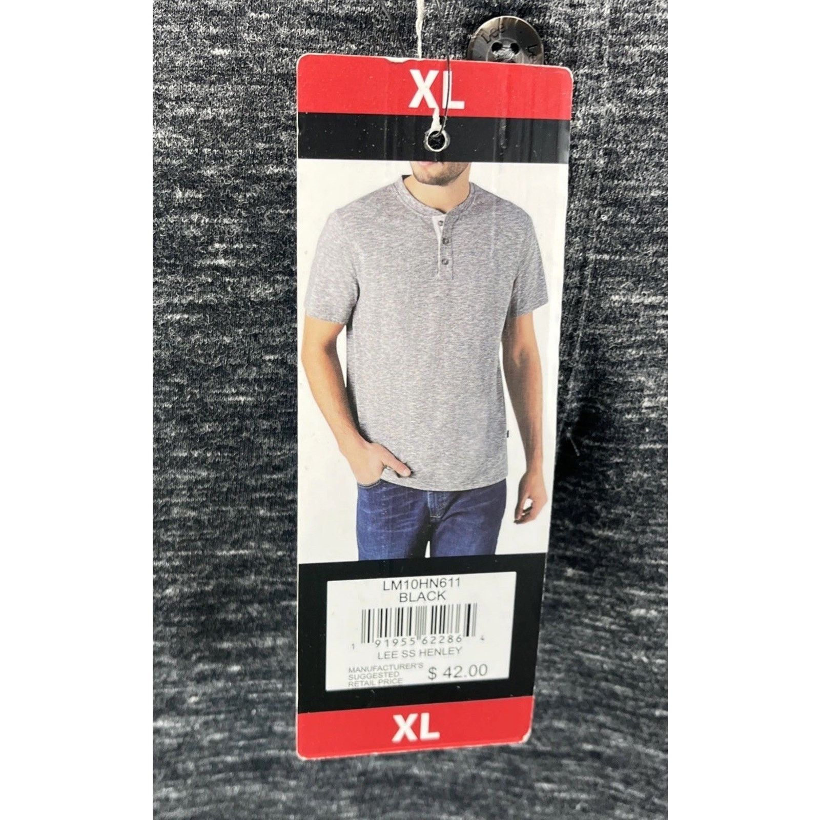 Lee NWT LEE Premium Mens XL Black Comfort Henley T-Shirt Size US XL / EU 56 / 4 - 6 Thumbnail