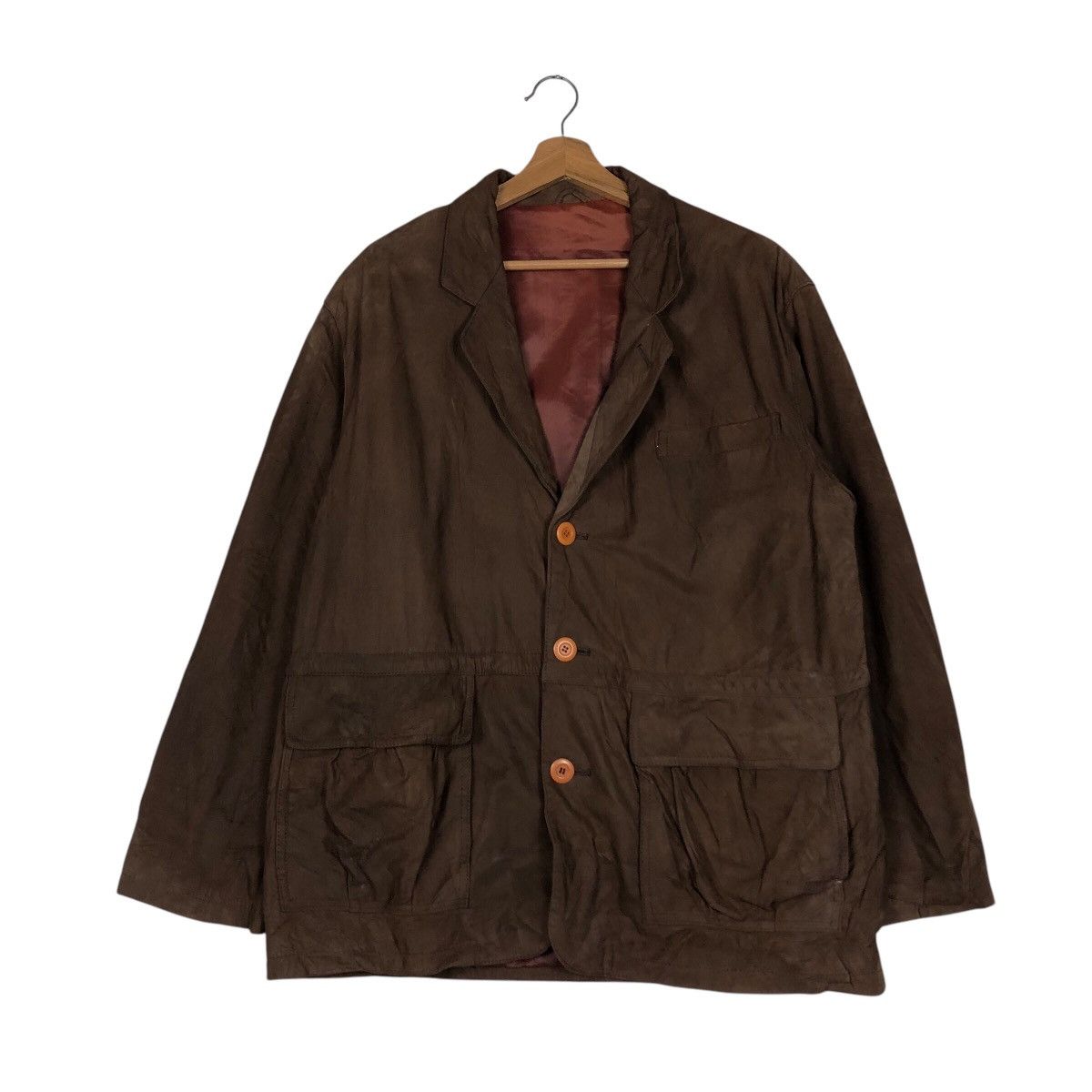 Japanese Brand 📌Vtg Genuine Leather Jacket Sette Arcobaleno Issey Miyake Size US M / EU 48-50 / 2 - 2 Thumbnail