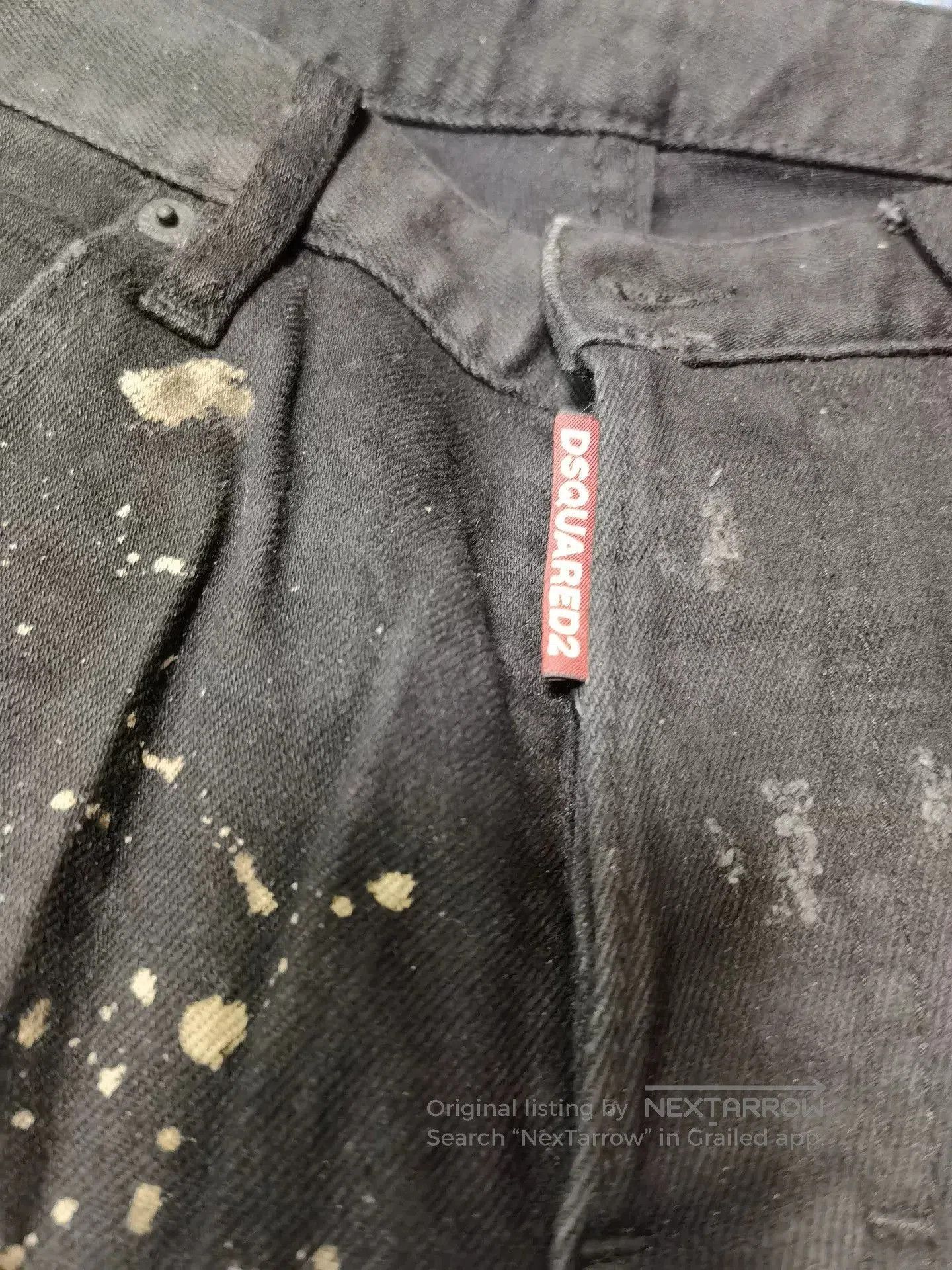 Dsquared2 Dsquared2 D2 Splatter Patch Distressed Black Jeans. Size US 30 / EU 46 - 2 Thumbnail