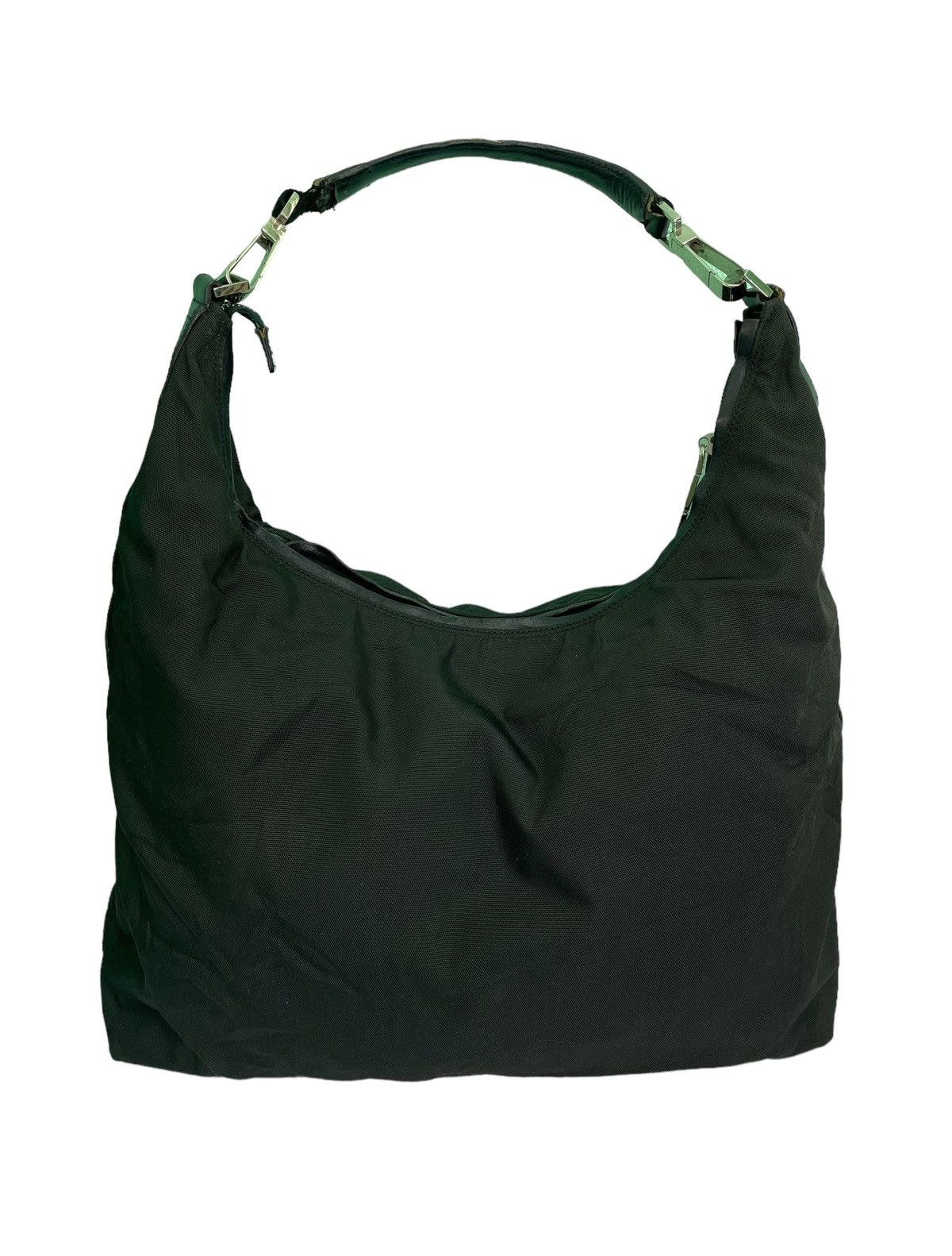 Gucci GUCCI hobo bag canvas trim with leather top handle bag Size ONE SIZE - 1 Thumbnail