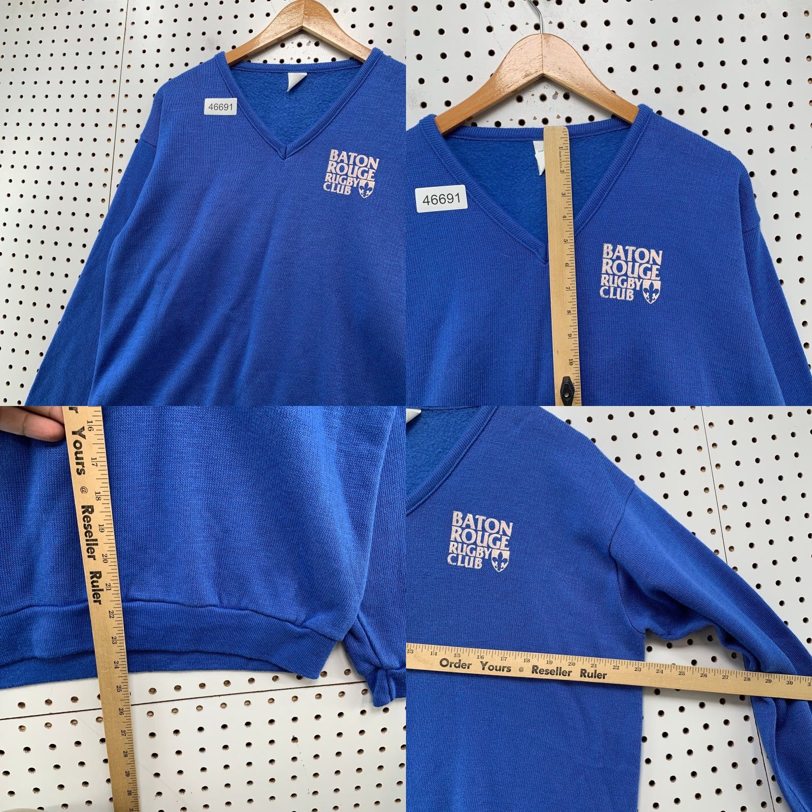 Vintage VINTAGE Baton Rouge Rugby Club Sweatshirt Mens XL Blue Fleece USA Sweatshirt Size US XL / EU 56 / 4 - 8 Thumbnail