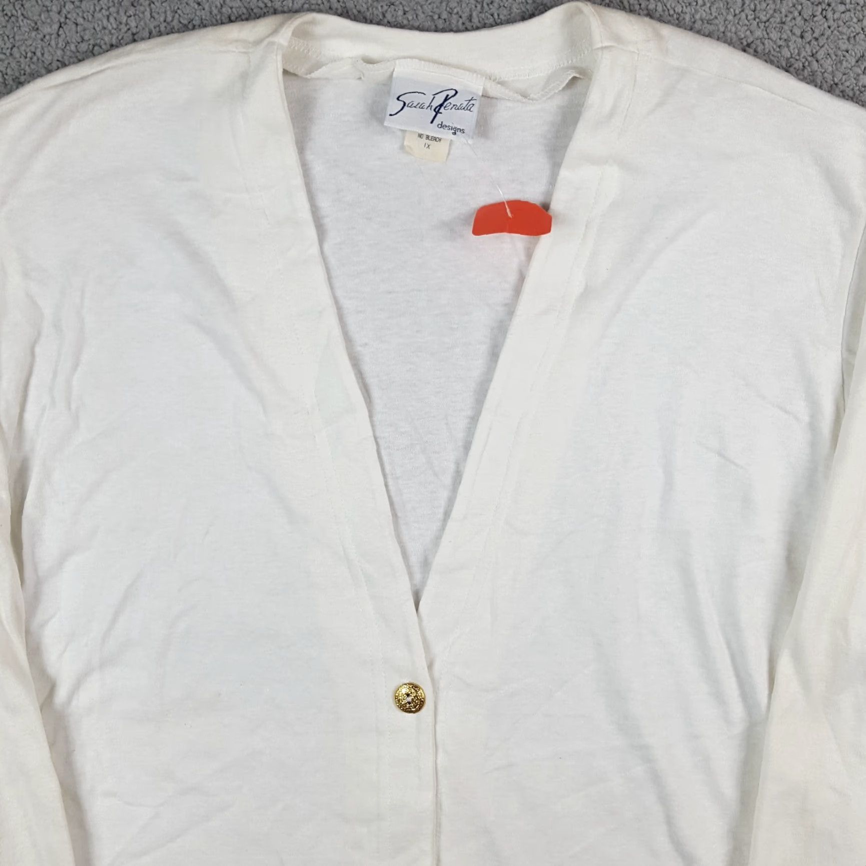 Vintage VINTAGE Y2K Cardigan Sweater Women 1X Oversized Button Knit White 90s Grunge 80s 90s Womens Size XL / US 12-14 / IT 48-50 - 2 Thumbnail