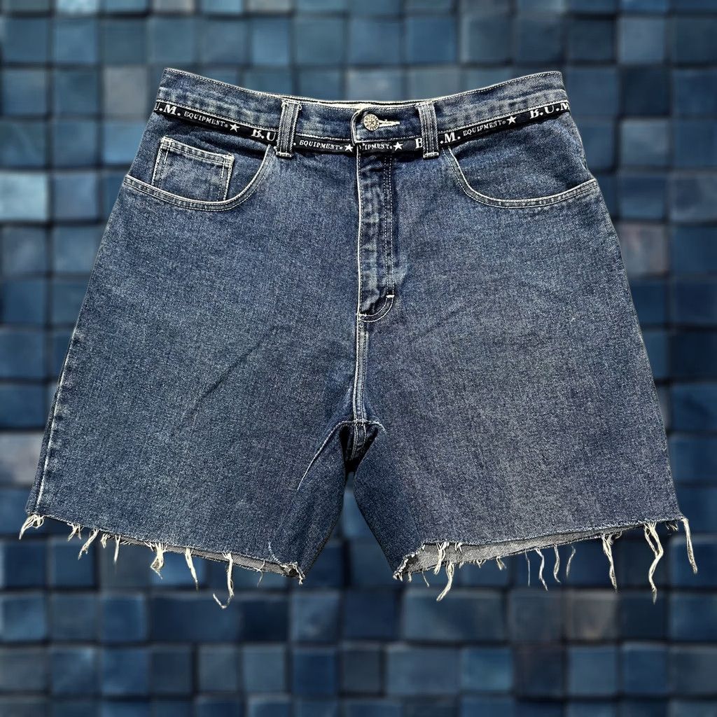 Vintage VINTAGE B.U.M. Equipment Shorts 32 Blue Denim Cutoff Jorts Relaxed 90s Mens Size US 32 / EU 48 - 1 Thumbnail