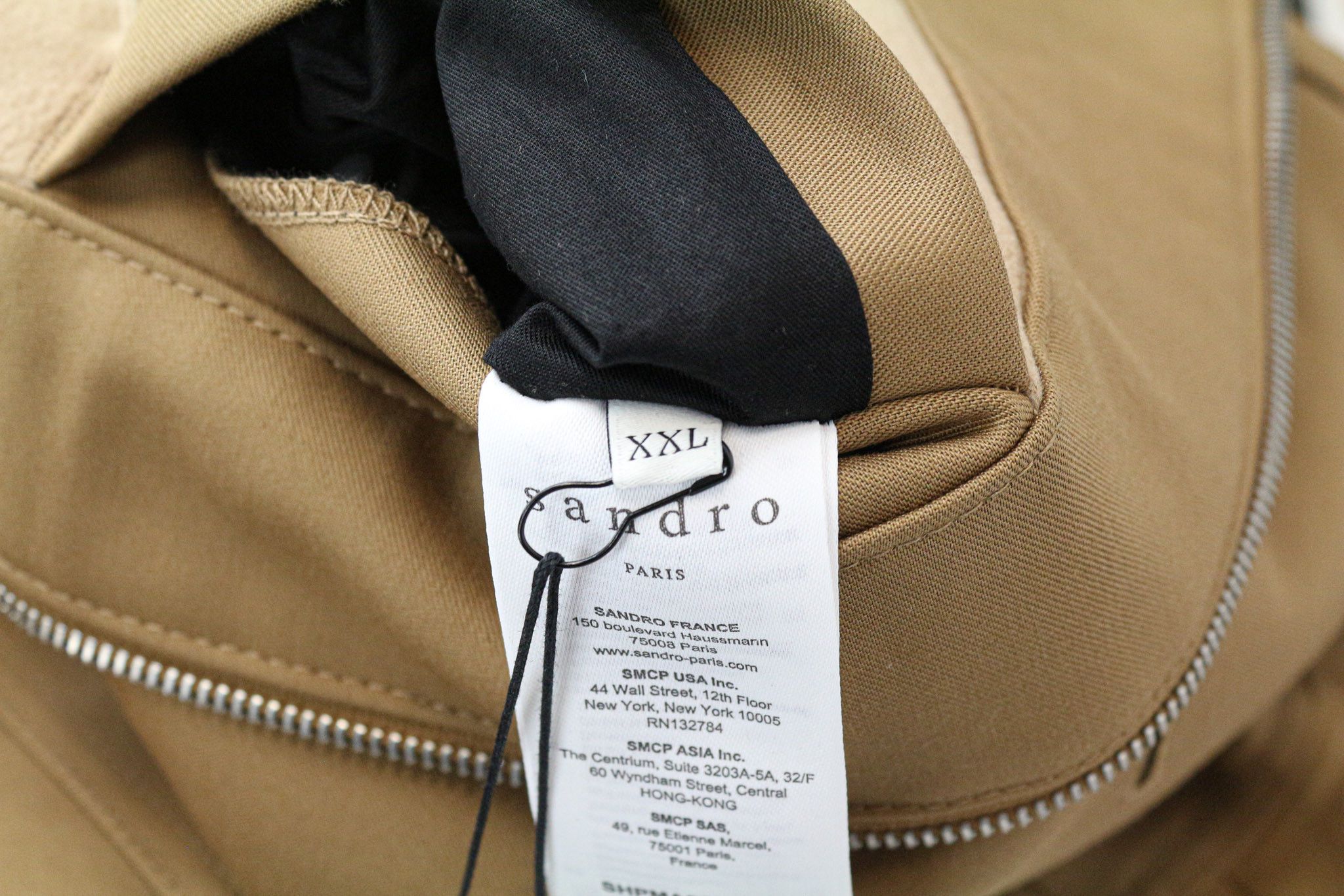 Sandro 2XL Light Brown Hooded Cotton Parka Jacket 74377 Size US XXL / EU 58 / 5 - 6 Thumbnail