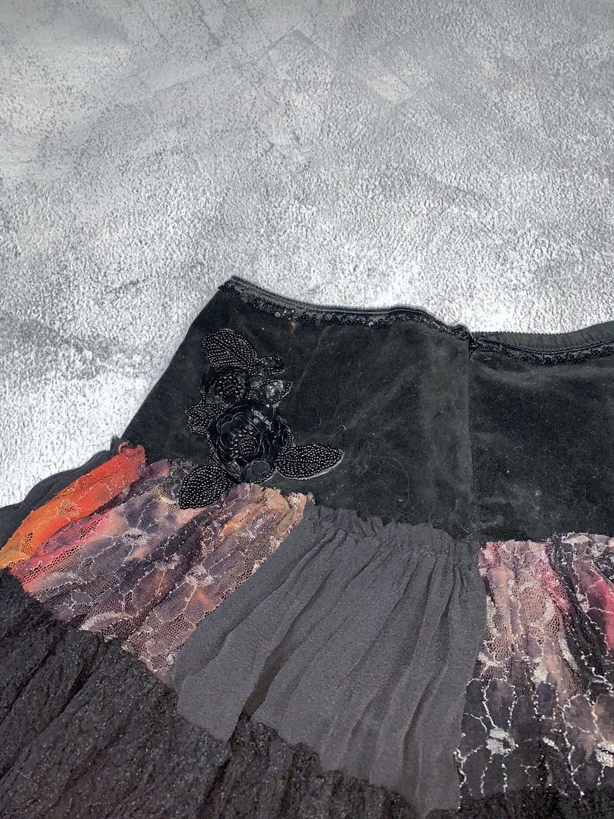 Vintage Vintage Y2K flared midi skirt punk opium avantgarde style Size 28" / US 6 / IT 42 - 5 Thumbnail