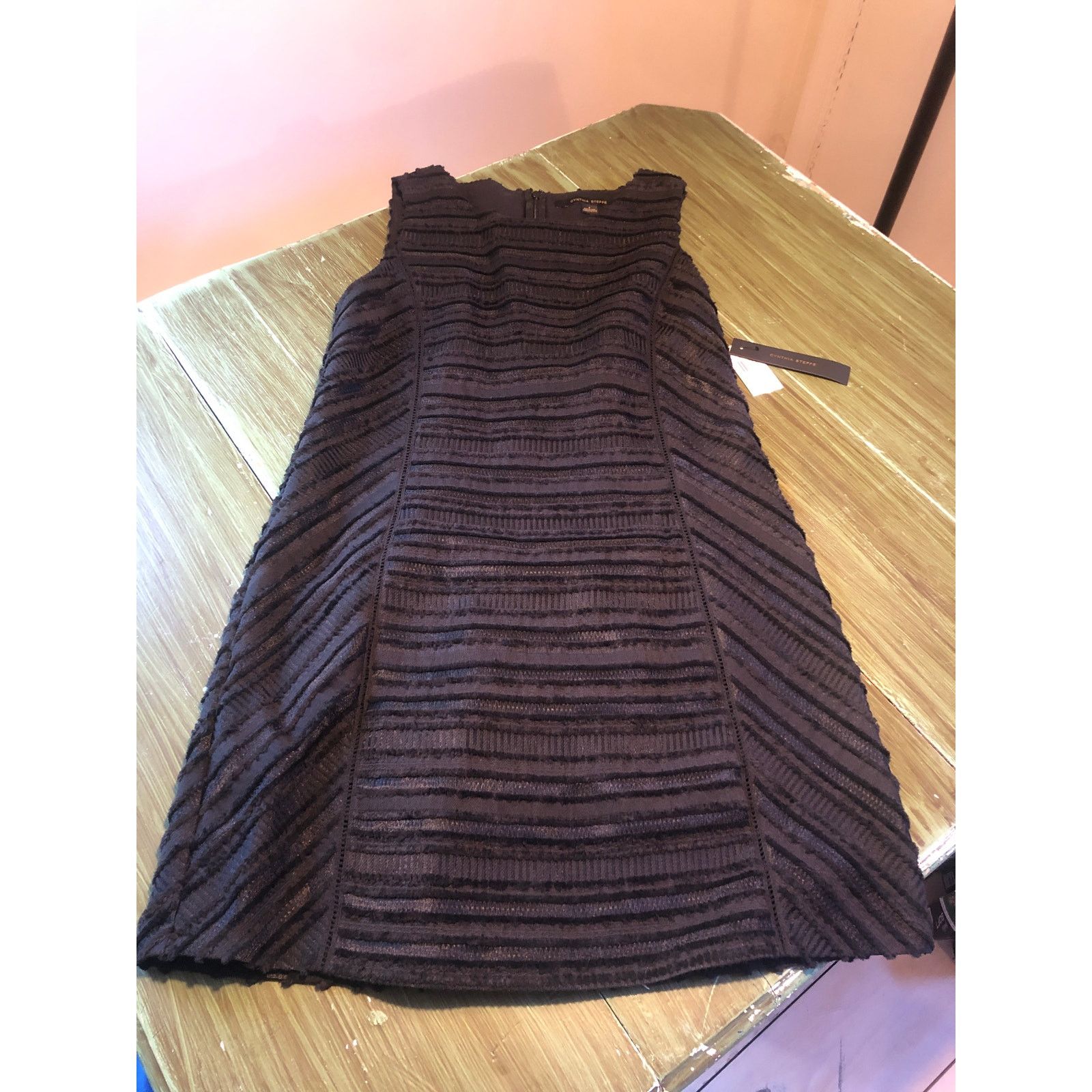 Nordstrom Cynthia Steffe NWT Women's Black Textured Shift Dress 6 Size M / US 6-8 / IT 42-44 - 1 Thumbnail