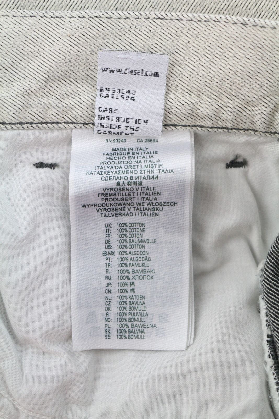 Diesel 1995 09C86 W31/L32 Grey Faded Slim Straight Leg 85411 Size US 31 - 9 Thumbnail