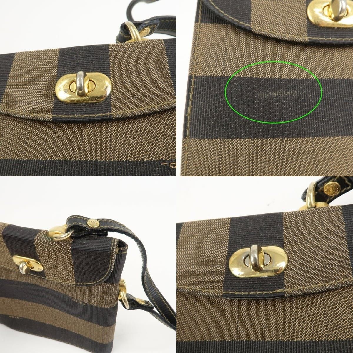 Fendi Fendi Pequin Canvas Crossbody Bag Brown Size ONE SIZE - 5 Thumbnail