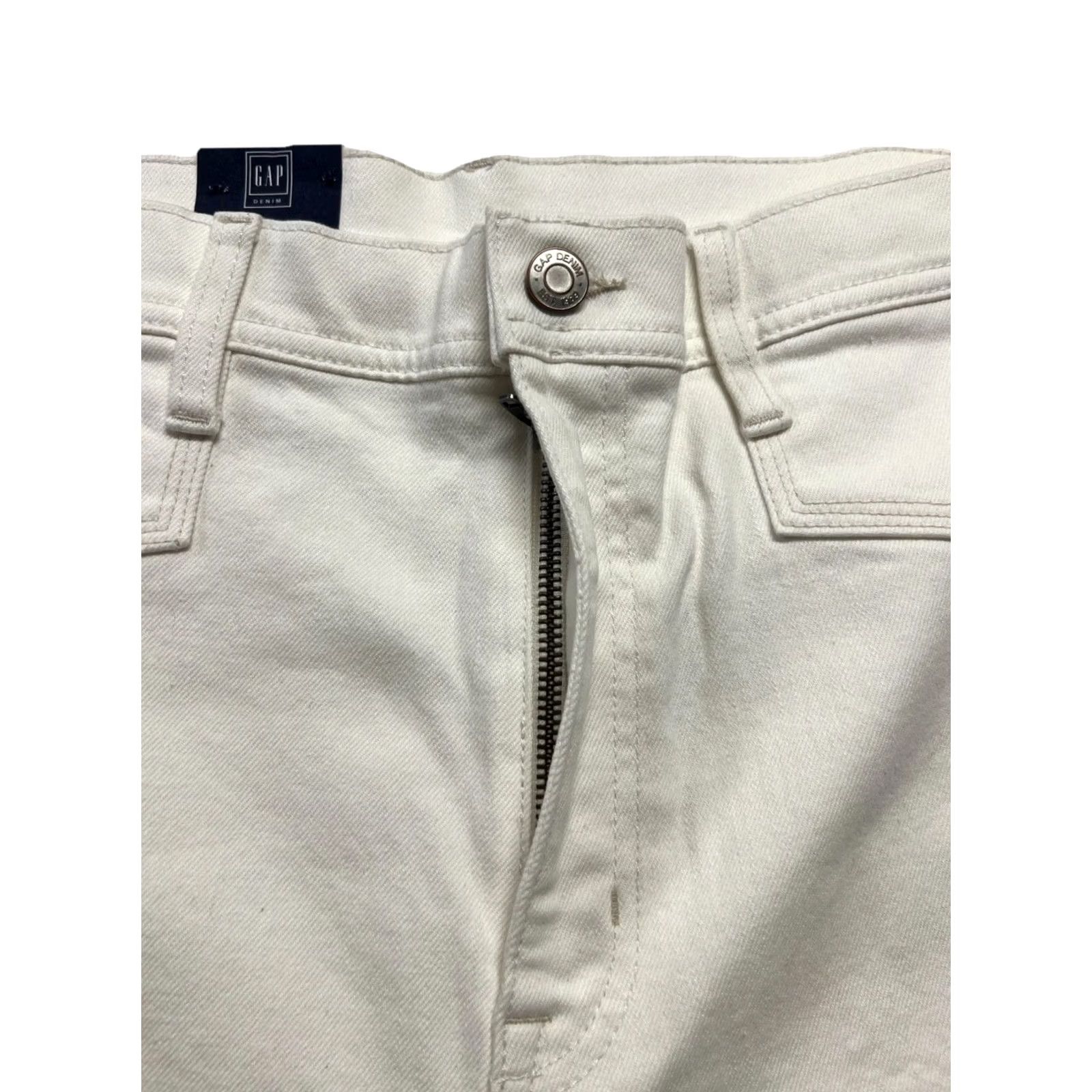 Gap GAP Jeans Denim High Rise Cream Narrow Wide Leg 31 12R NWT Women’s Stretch Zipper Button Inseam 29 Boho Preppy Vintage: No Size 24" / US 00 / IT 34 - 7 Thumbnail
