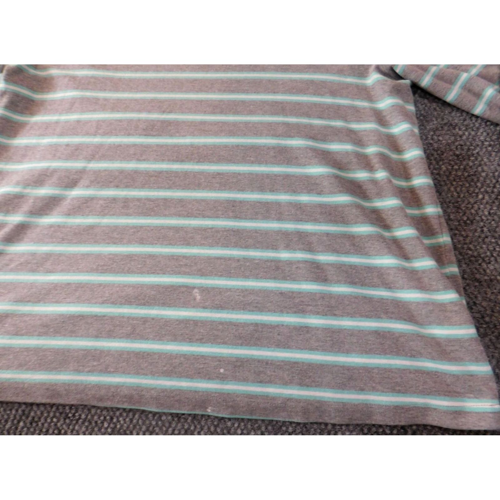Croft & Barrow Croft & Barrow Womens Blouse 2X Plus Gray Striped Collared Pullover Casual Tee Shirt Down Fabric Basic Stretch Womens Size XXL / US 16-18 / IT 52-54 - 4 Thumbnail