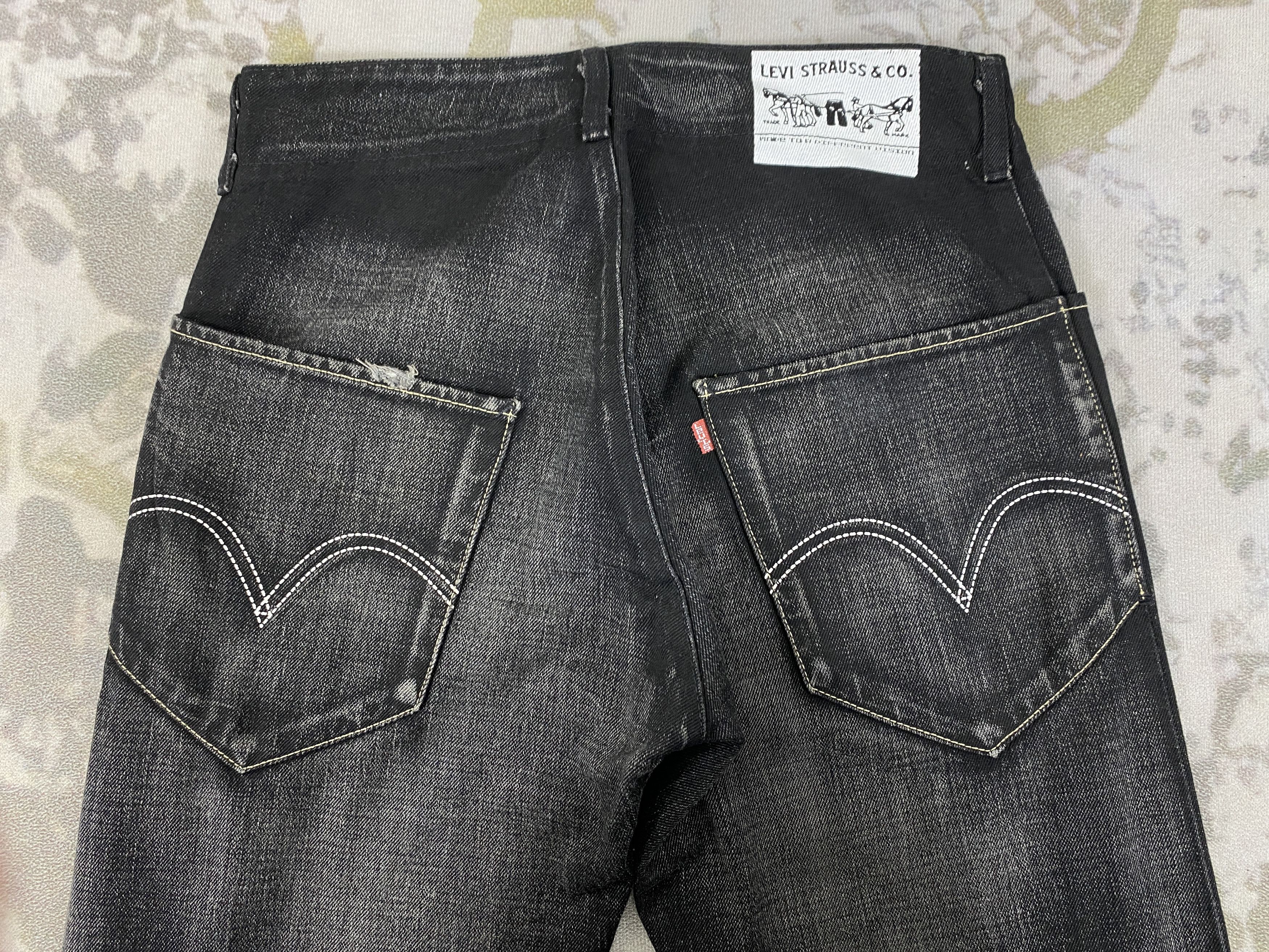 Levi's Distressed Black Vintage Levi's Jeans 32x30.5 Denim JN3485 Size US 32 / EU 48 - 4 Thumbnail
