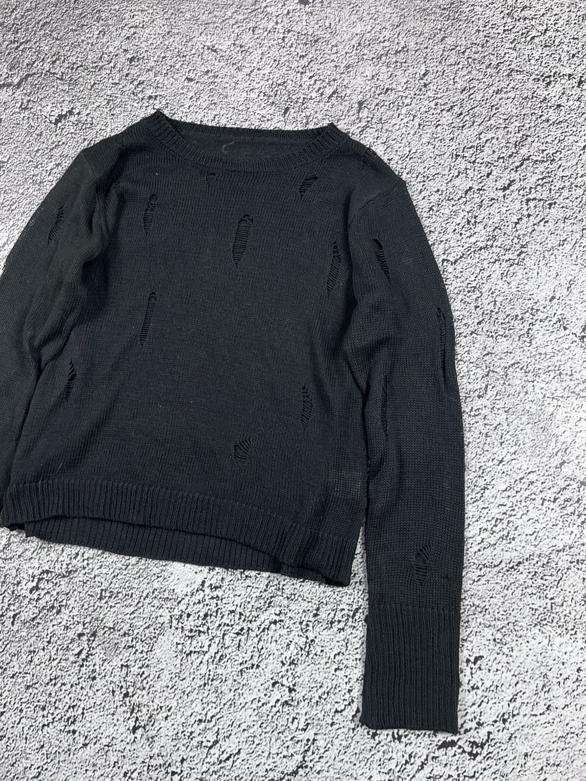 Vintage Vintage Gothic Distressed Mesh Longsleeve Top Avantgarde Size S / US 4 / IT 40 - 3 Thumbnail