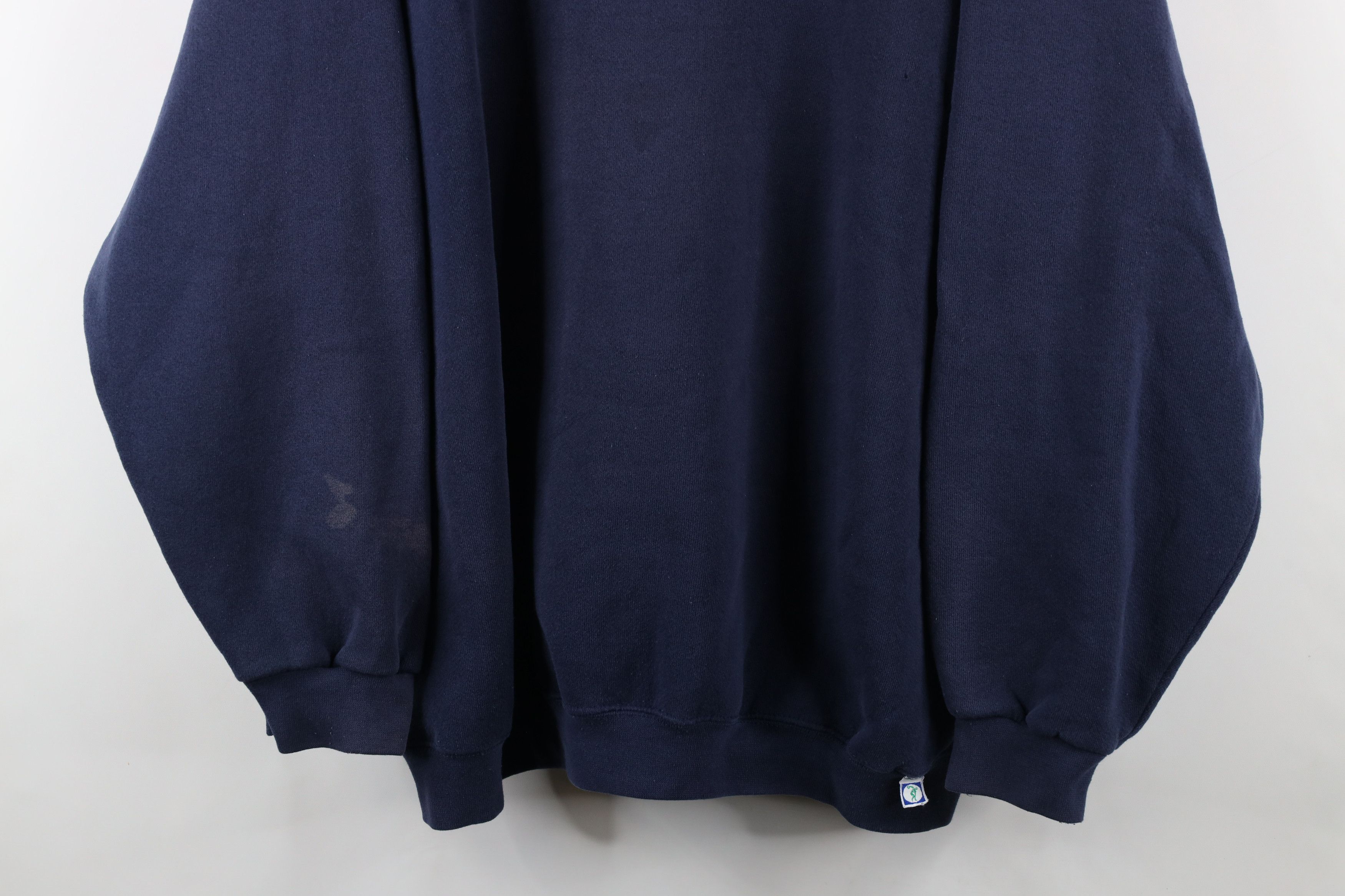 Vintage Vintage 90s Streetwear Blank Crewneck Sweatshirt Blue USA Size US XXL / EU 58 / 5 - 3 Thumbnail