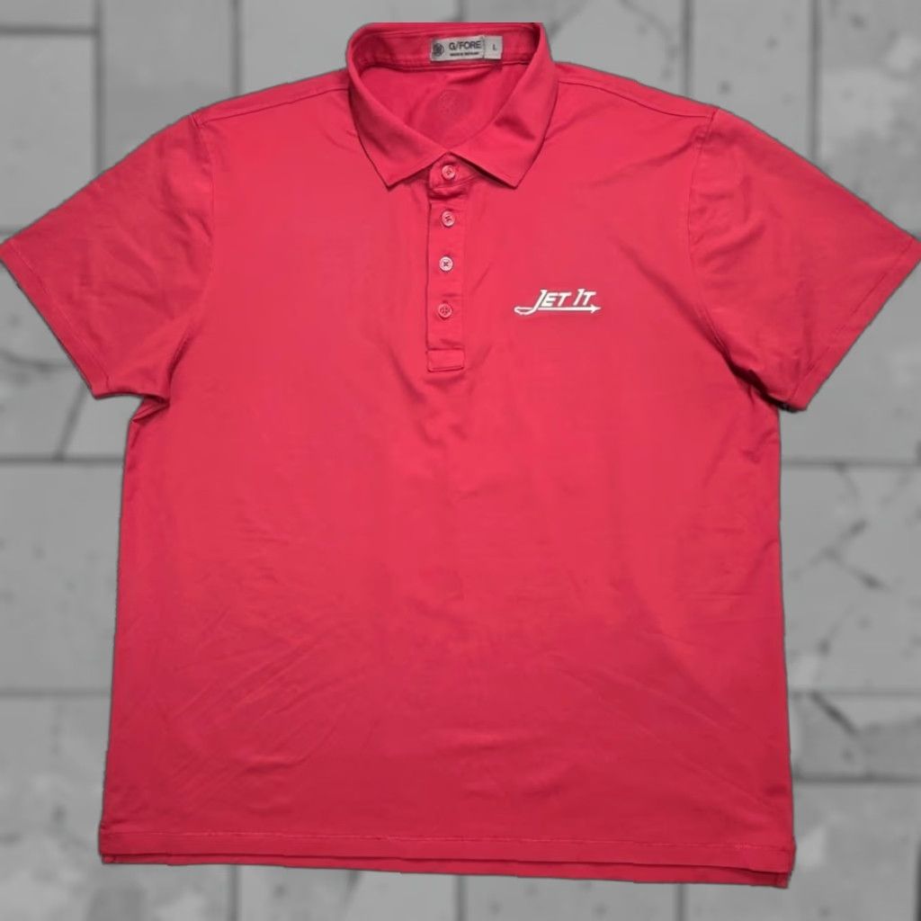 G/FORE G/Fore Polo Shirt Polo Red Mens L Short Sleeve Logo Jet It Embroidered Breathable Lightweight Stadium Classic Sports Golf Shirt Size US L / EU 52-54 / 3 - 1 Thumbnail