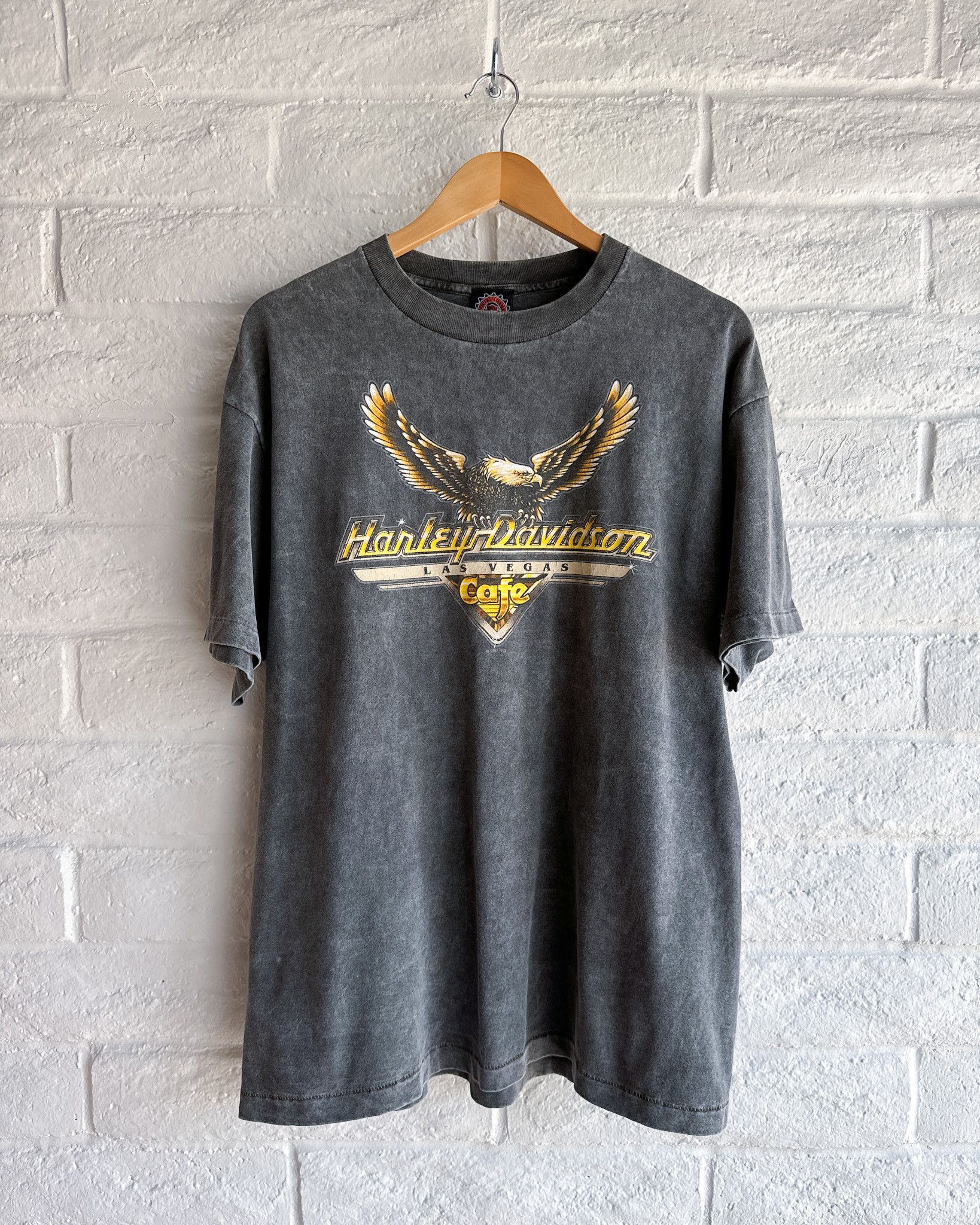 Harley Davidson Vintage 90s Harley Davidson Las Vegas T Shirt Faded Men's L Size US L / EU 52-54 / 3 - 1 Thumbnail