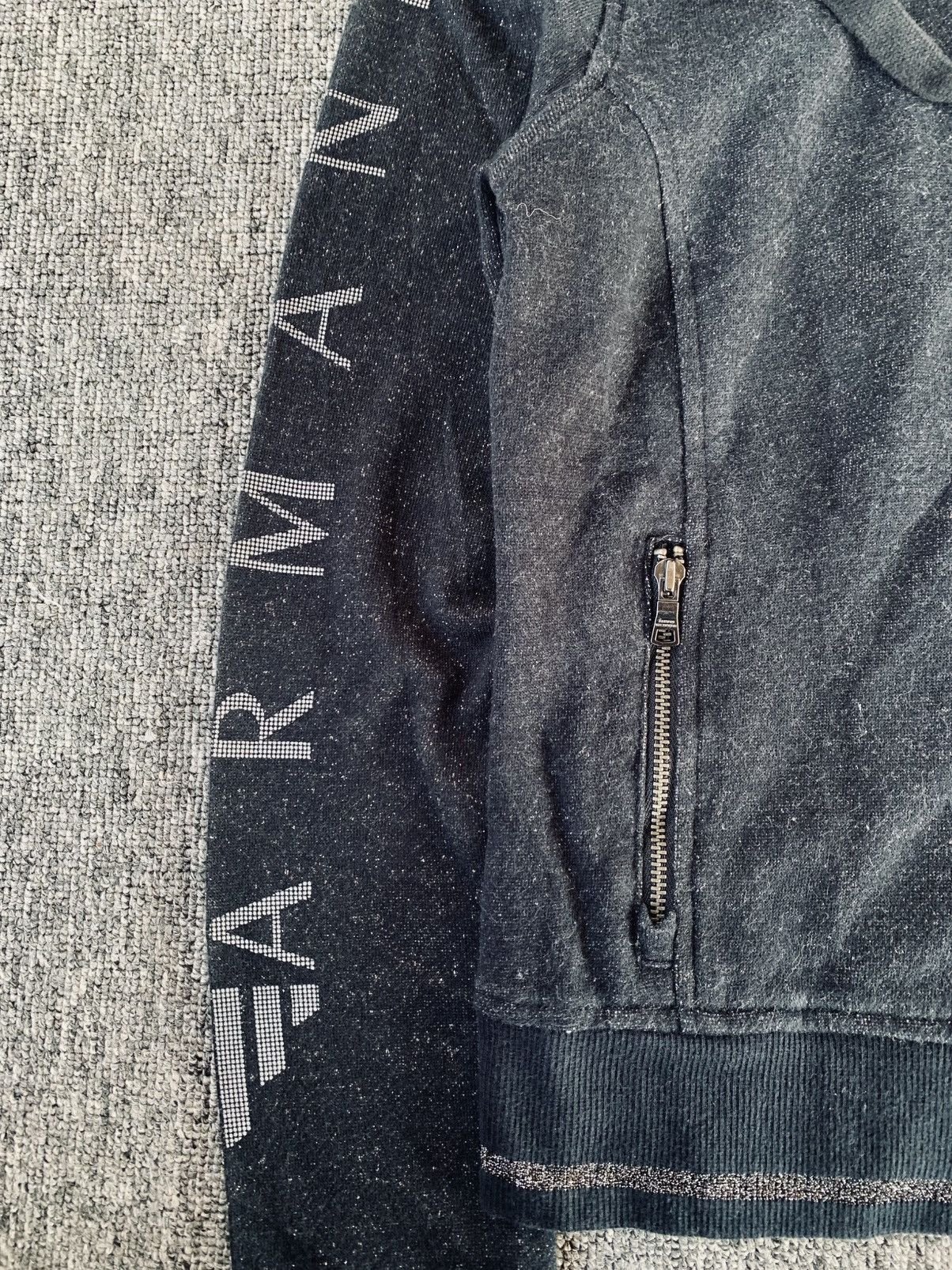 Armani Exchange Armani Exchange Assymmetric Zip Poem Sleeve Jacket Hoodie Size S / US 4 / IT 40 - 7 Thumbnail