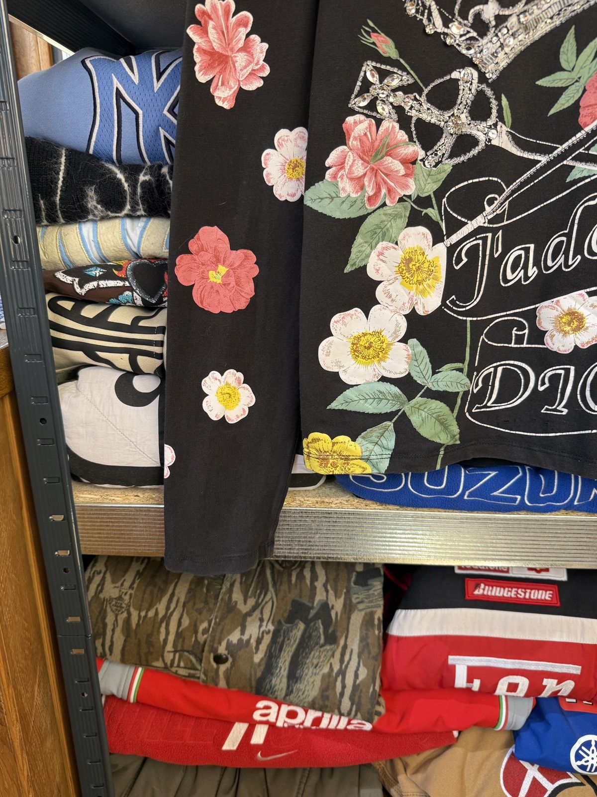 Dior Crazy CHRISTIAN DIOR Flowers Long Sleeve Size L / US 10 / IT 46 - 4 Thumbnail