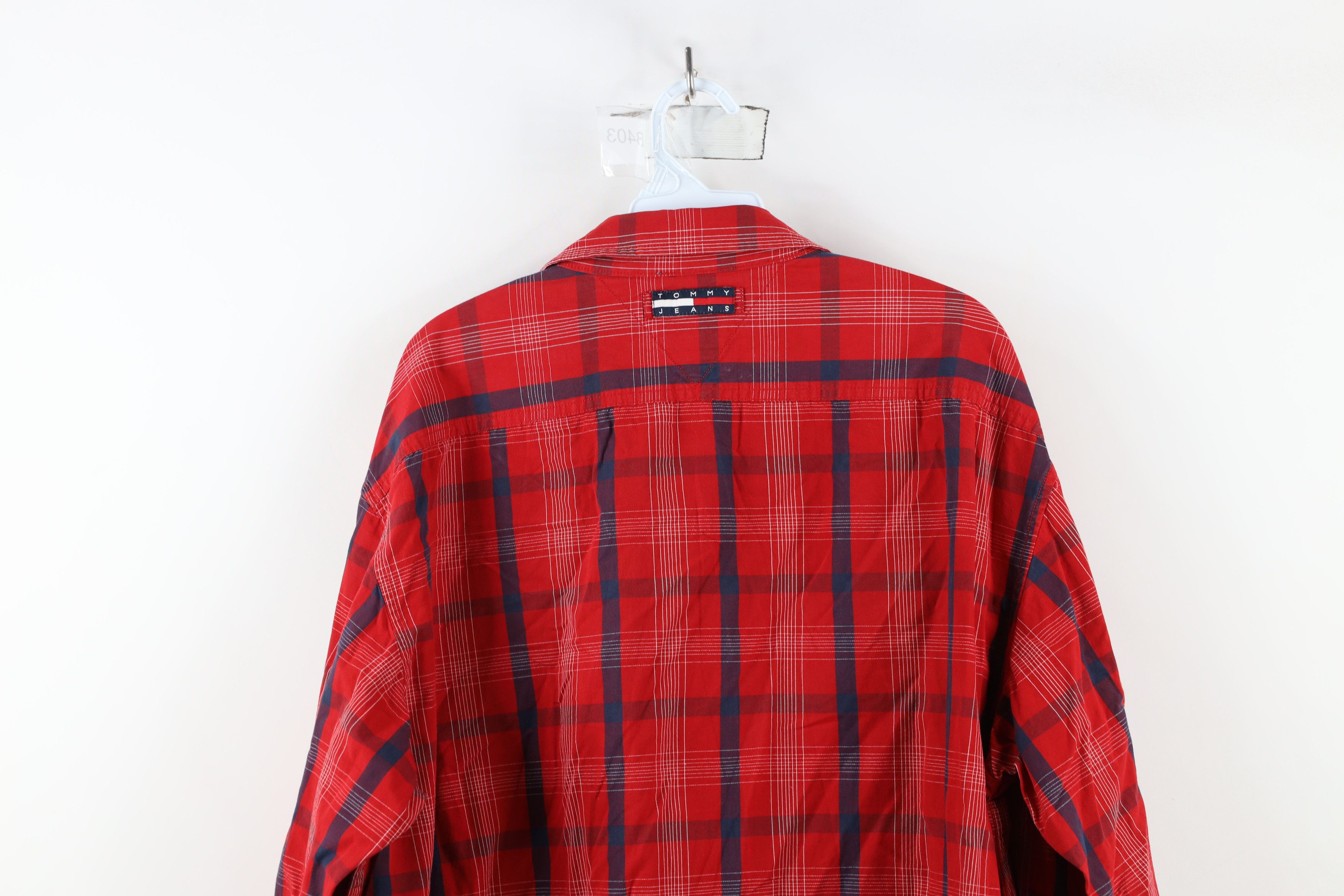Tommy Hilfiger × Vintage Vintage 90s Tommy Hilfiger Spell Collared Board Button Shirt Size US XL / EU 56 / 4 - 13 Thumbnail