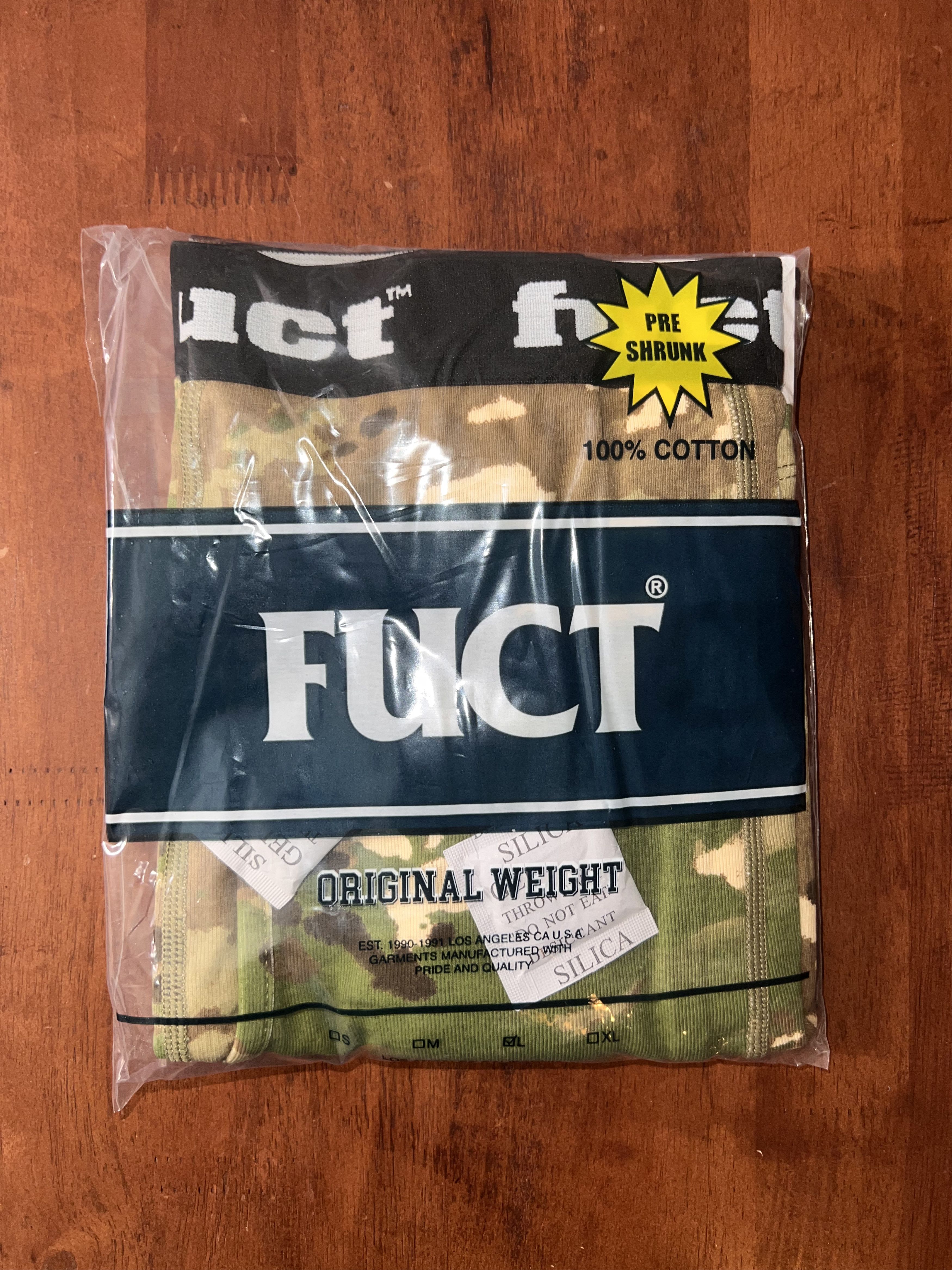 FUCT Large Boxer Briefs 2 Pack (Black / Camo) Size 36 - 1 Thumbnail