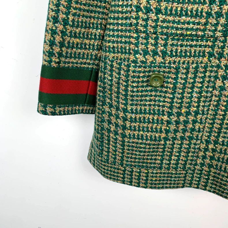 Gucci Gucci Green check wool lapel suit coat 2502-Nextarrow Size US XXS / EU 40 - 4 Thumbnail
