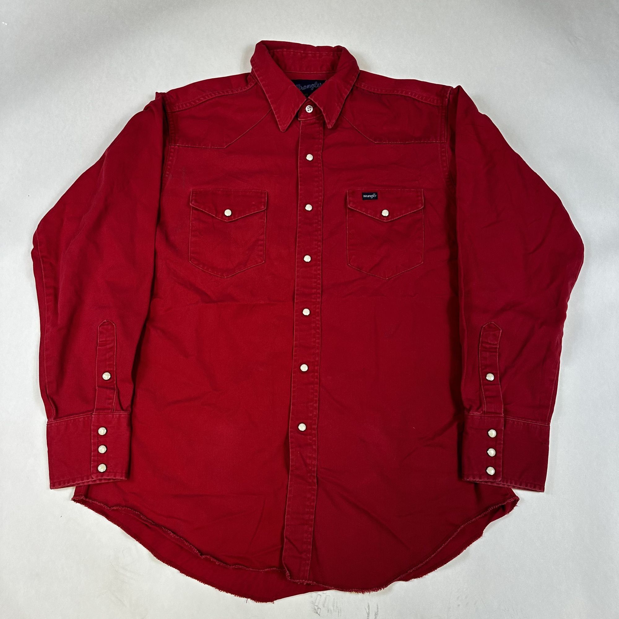 Wrangler Wrangler Mens Red Western Button-Up Shirt Y-Long Tails 17-35 Size US L / EU 52-54 / 3 - 1 Thumbnail