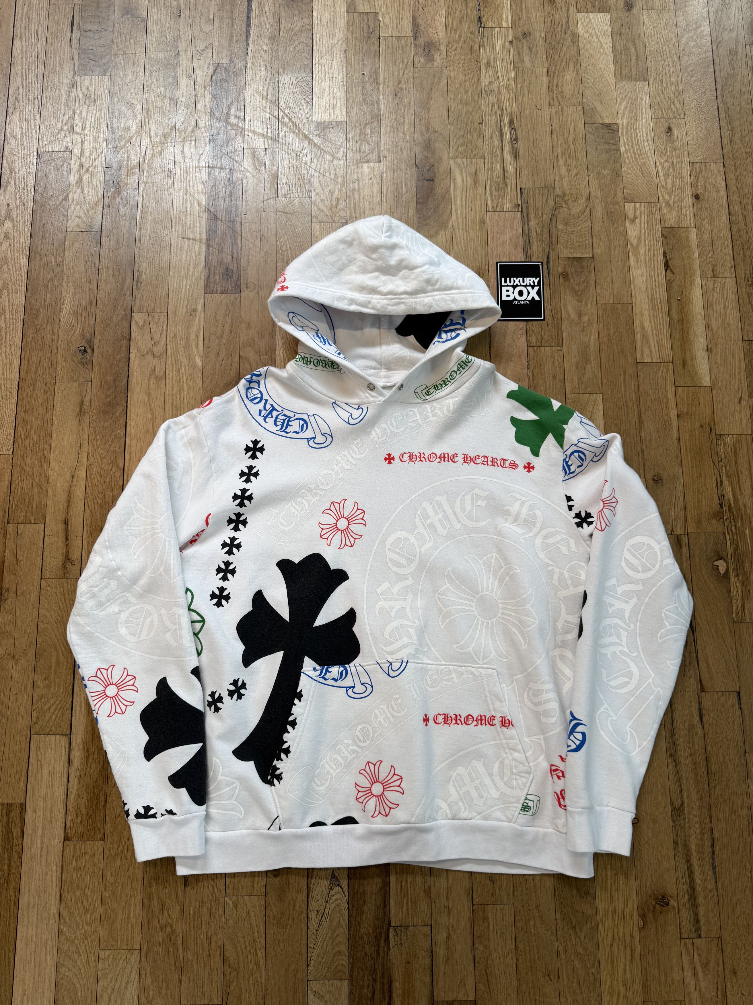 Chrome Hearts Stencil Hoodie White | Grailed