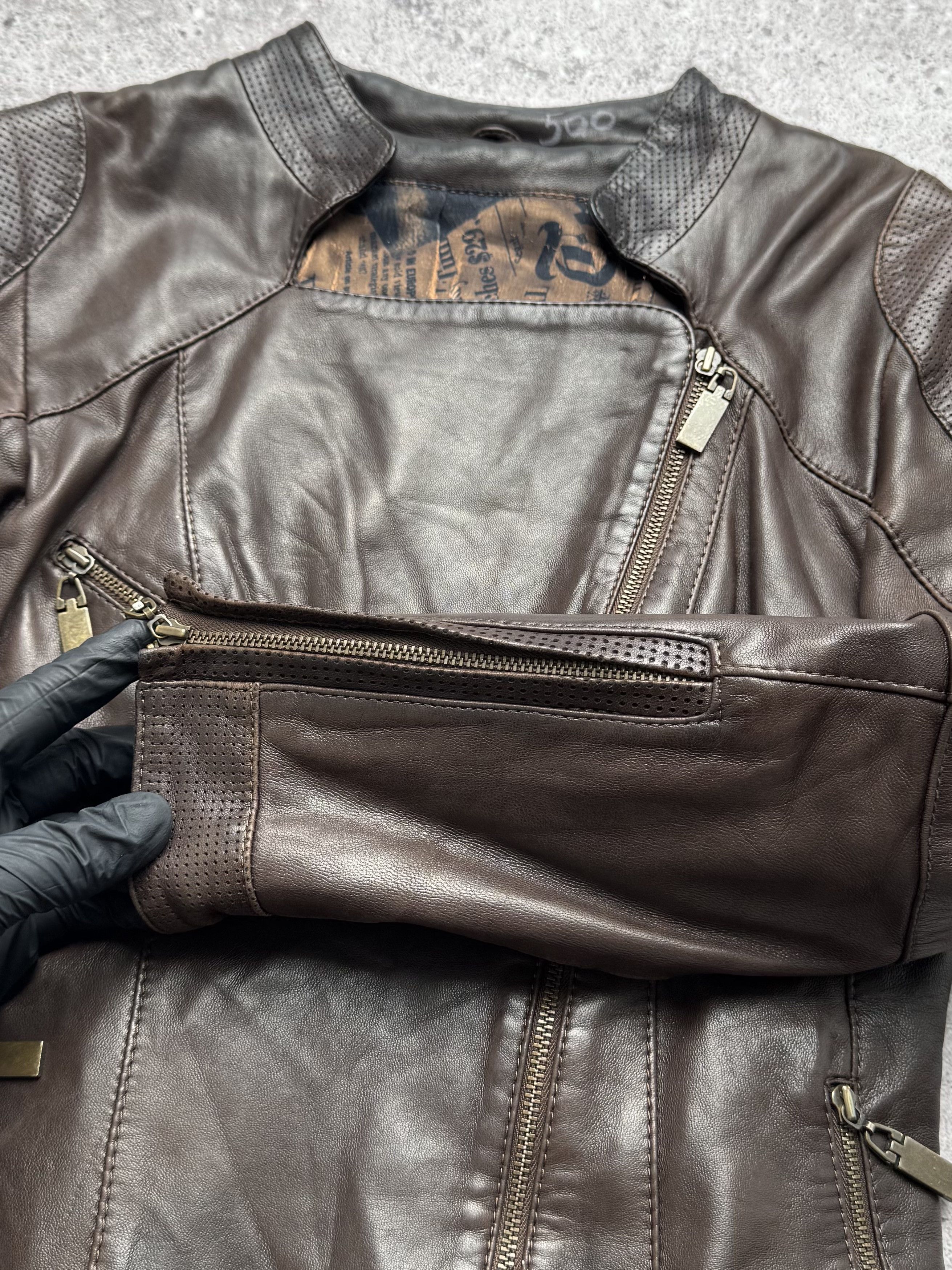 Vintage Vintage Leather Jacked With Zippers C5(V408)(E8) Size XS / US 0-2 / IT 36-38 - 4 Thumbnail