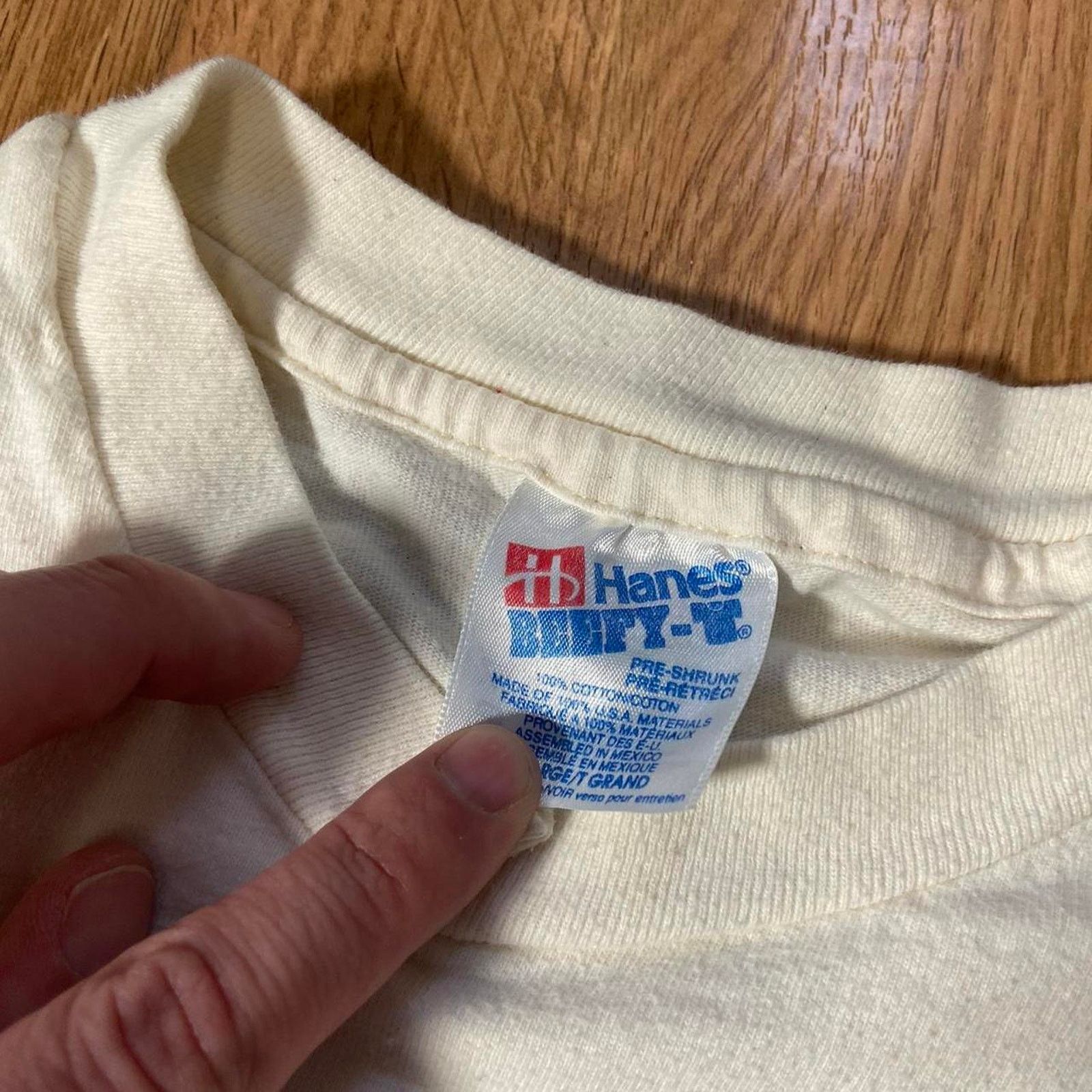 Hanes 90s tan teacher long sleeve Size US XL / EU 56 / 4 - 3 Thumbnail