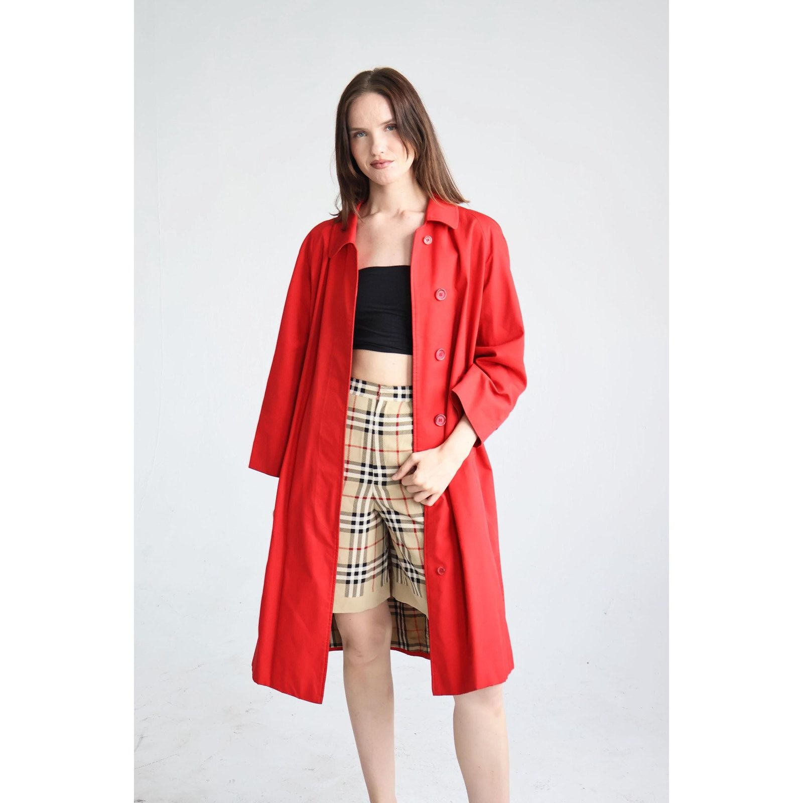 Burberry BURBERRY LONDON for Galtrucco Milano Trench Coat in Rouge Size M / US 6-8 / IT 42-44 - 2 Thumbnail