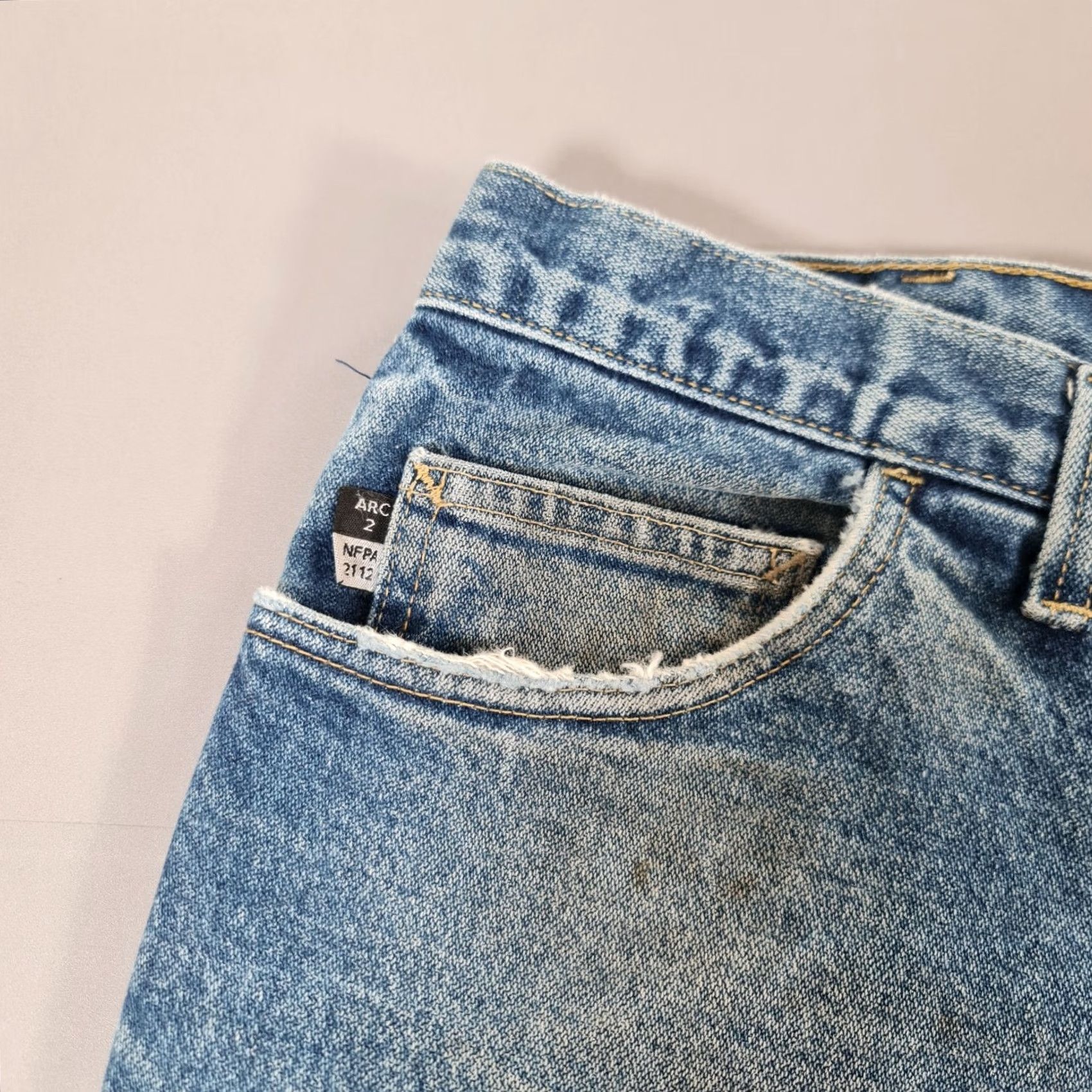 Carhartt VINTAGE Carhartt FR Mens Jeans Blue W38 L32 Fire Resistant Denim Jeans Size US 38 / EU 54 - 5 Thumbnail