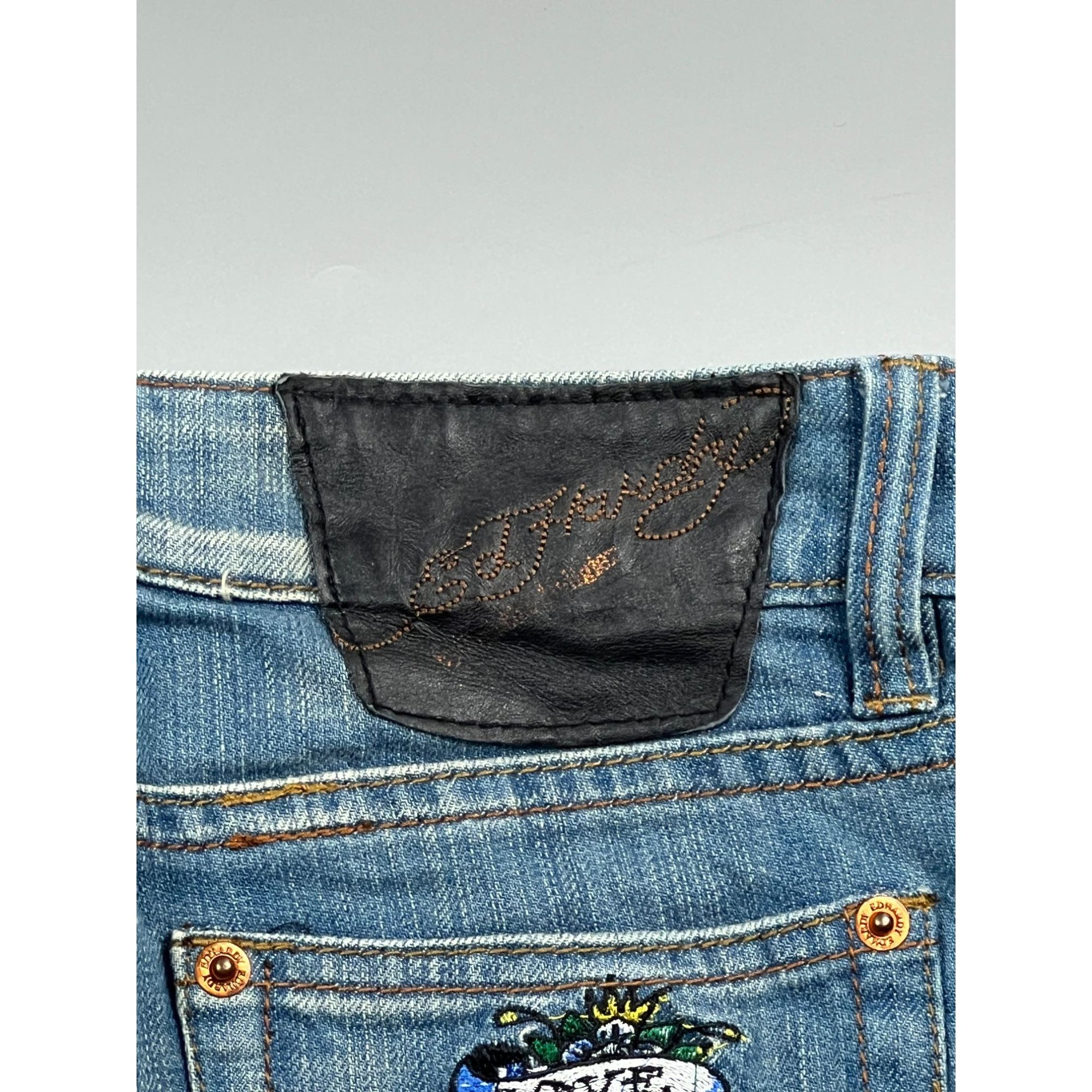 Ed Hardy Ed Hardy Embroidered Denim Jeans Pants (Y0813) Size 26" / US 2 / IT 38 - 12 Thumbnail