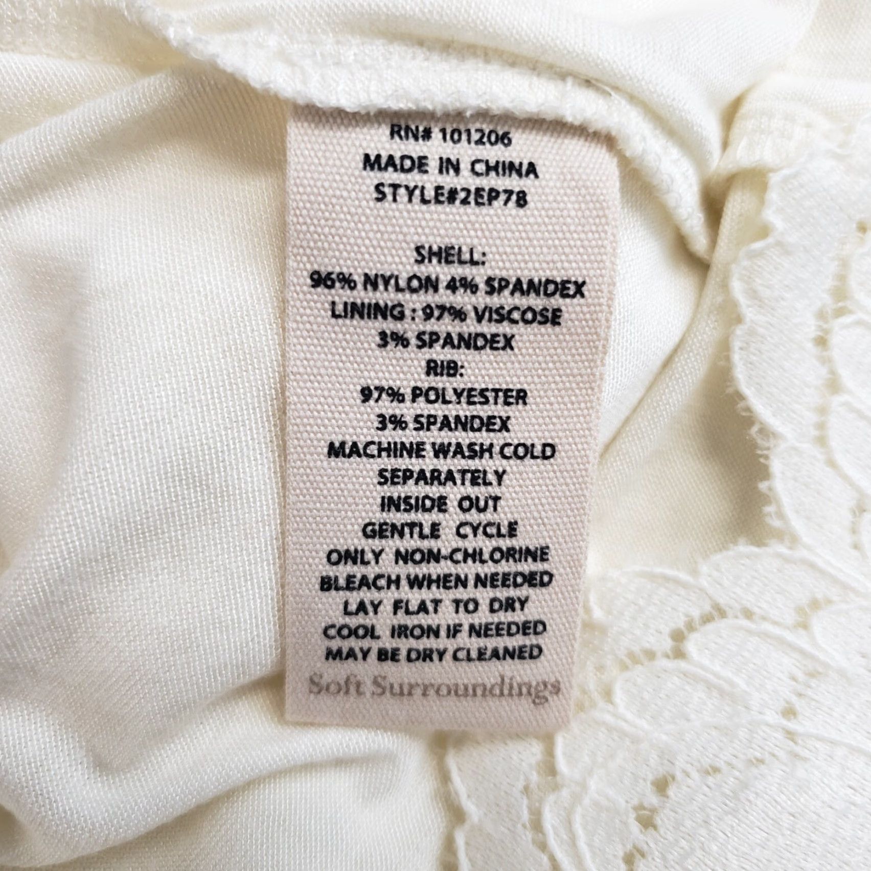 Soft Surroundings Soft Surroundings Blouse Women's Mockneck Lace Long Sleeve Ivory M Size M / US 6-8 / IT 42-44 - 5 Thumbnail