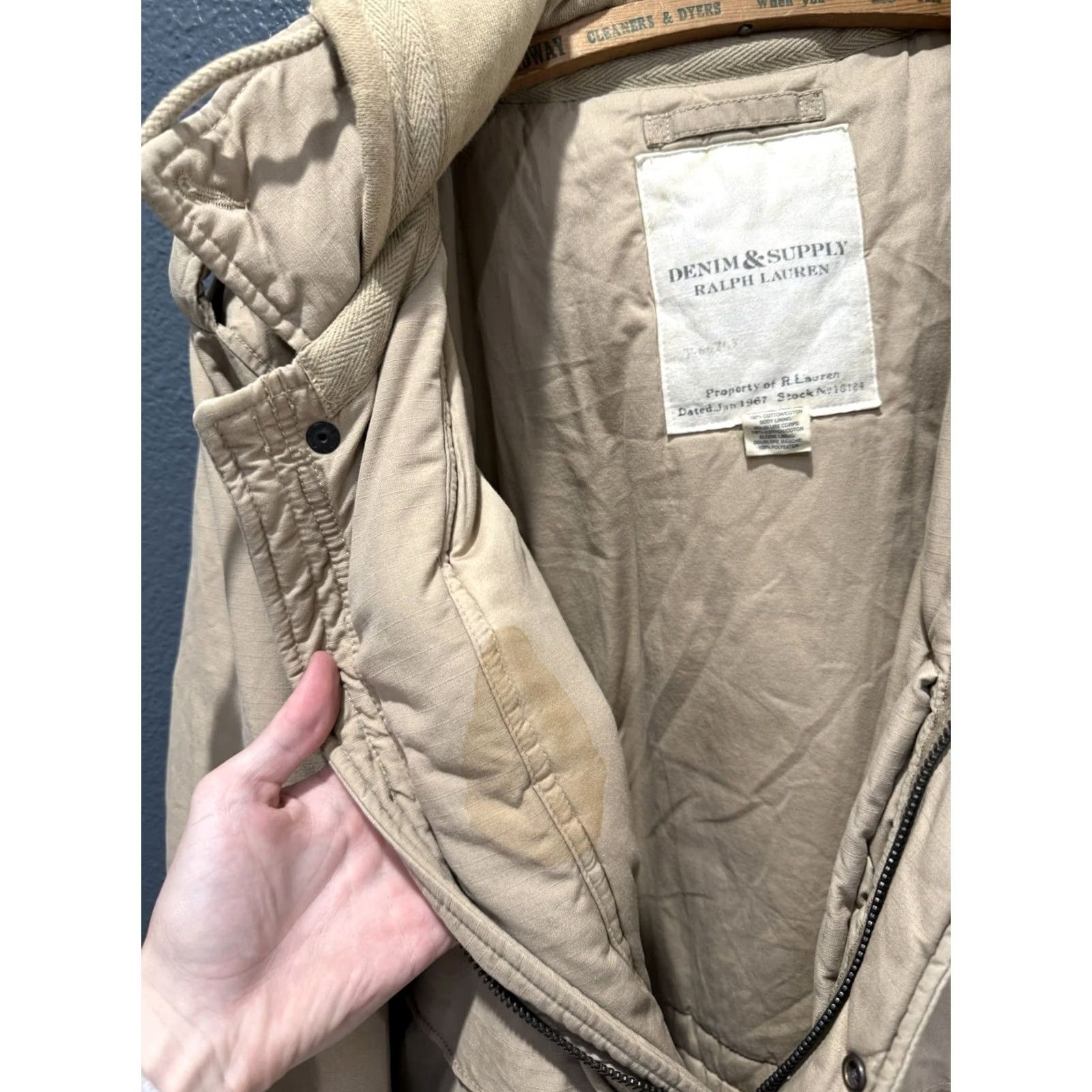 Ralph Lauren Polo Ralph Lauren Denim Supply M-65 Puffer Jacket Men’s Large Shirt/Coat Beige Ang Denim Cushion Down Wool? Size US L / EU 52-54 / 3 - 3 Thumbnail