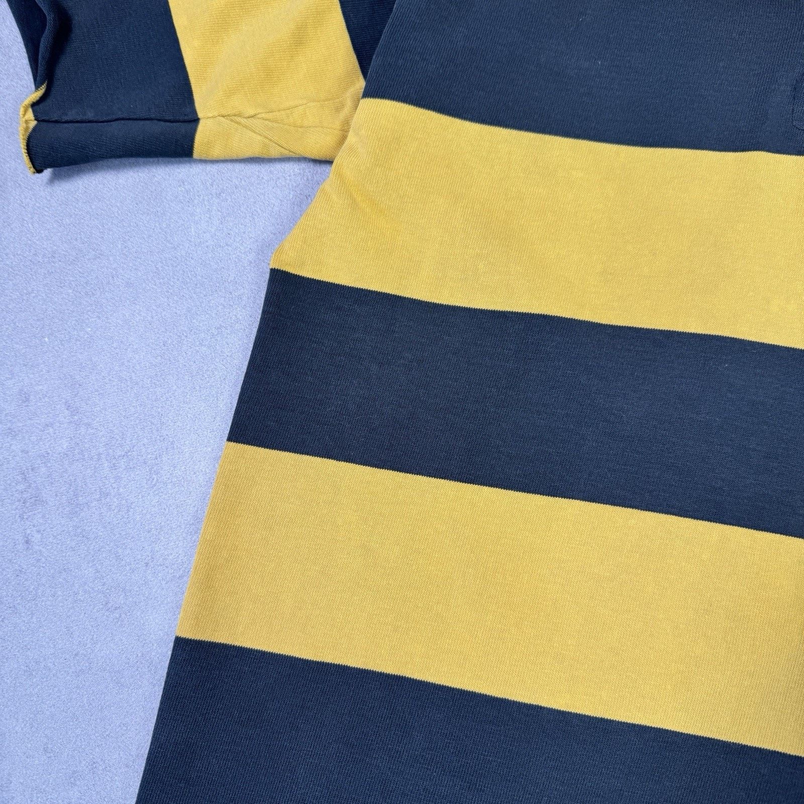 Vintage Vintage 90s Halbro Rugby Jersey Striped #9 Men Size 112cm Size US L / EU 52-54 / 3 - 7 Thumbnail