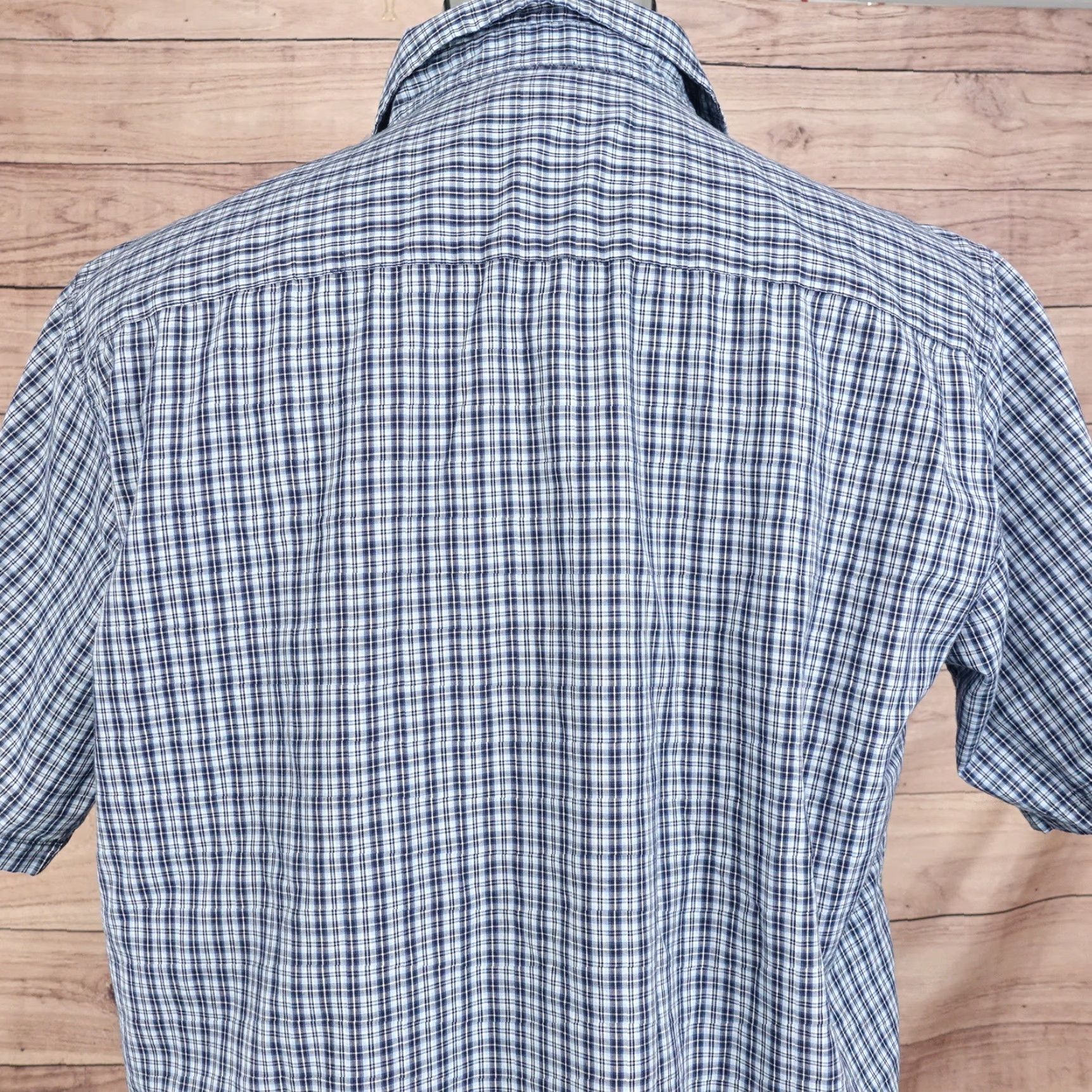 Aeropostale AEROPOSTALE Blue Plaid Short Sleeve Button-Up Shirt Adult Medium Men's Size US M / EU 48-50 / 2 - 5 Thumbnail