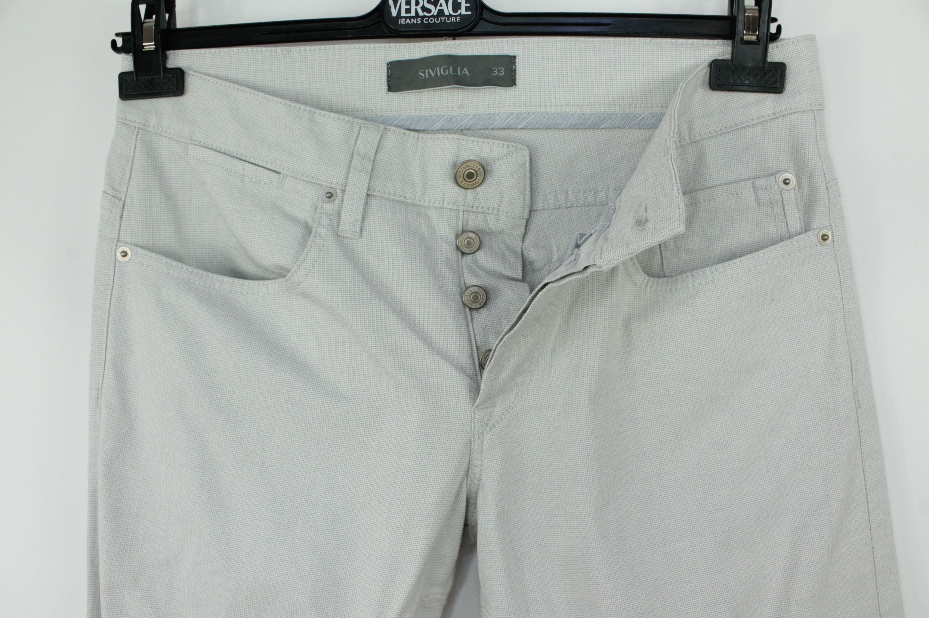 Siviglia Siviglia Gray Stretch Cotton Casual Trousers Jeans Men's Size US 33 - 2 Thumbnail