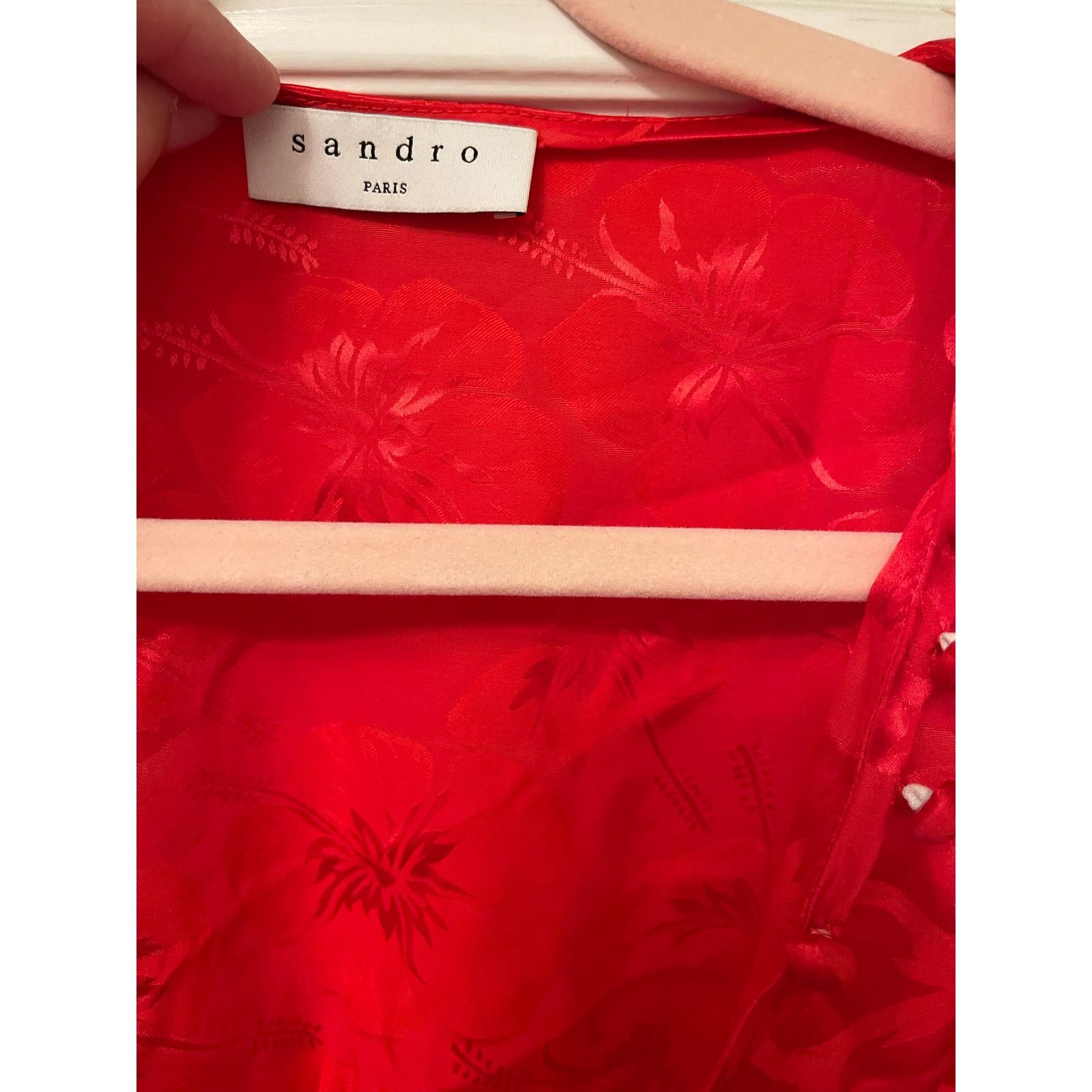 Sandro Sandro Paris Azelie Silk-Blend Mini Dress, NWT, Size 36 Size S / US 4 / IT 40 - 8 Thumbnail