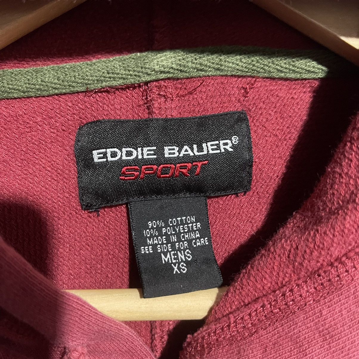 Eddie Bauer Vintage 90s Eddie Bauer Sport Hoodie – Green & Burgundy Size US XS / EU 42 / 0 - 6 Thumbnail