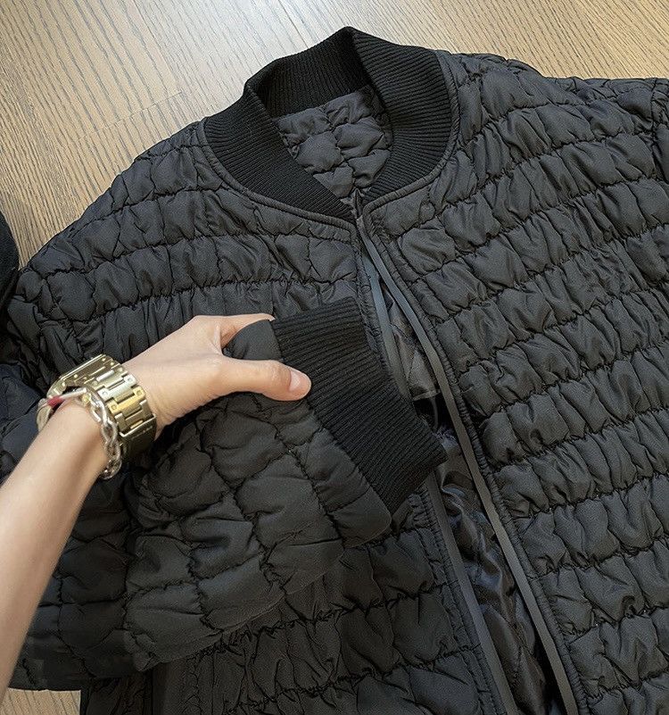 Japanese Brand × Vintage Outdoor retro y2k crinkle quilted bomber jacket Size US L / EU 52-54 / 3 - 6 Thumbnail