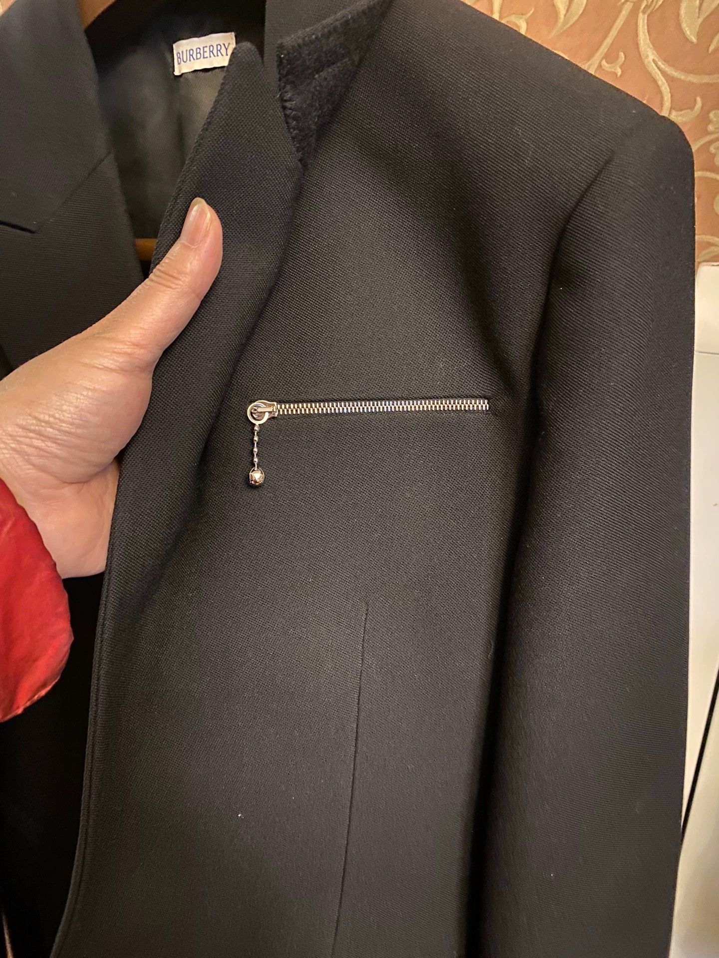 Burberry Burberry Black Heavyweight Wool Blazer 48 Size 48R - 3 Thumbnail