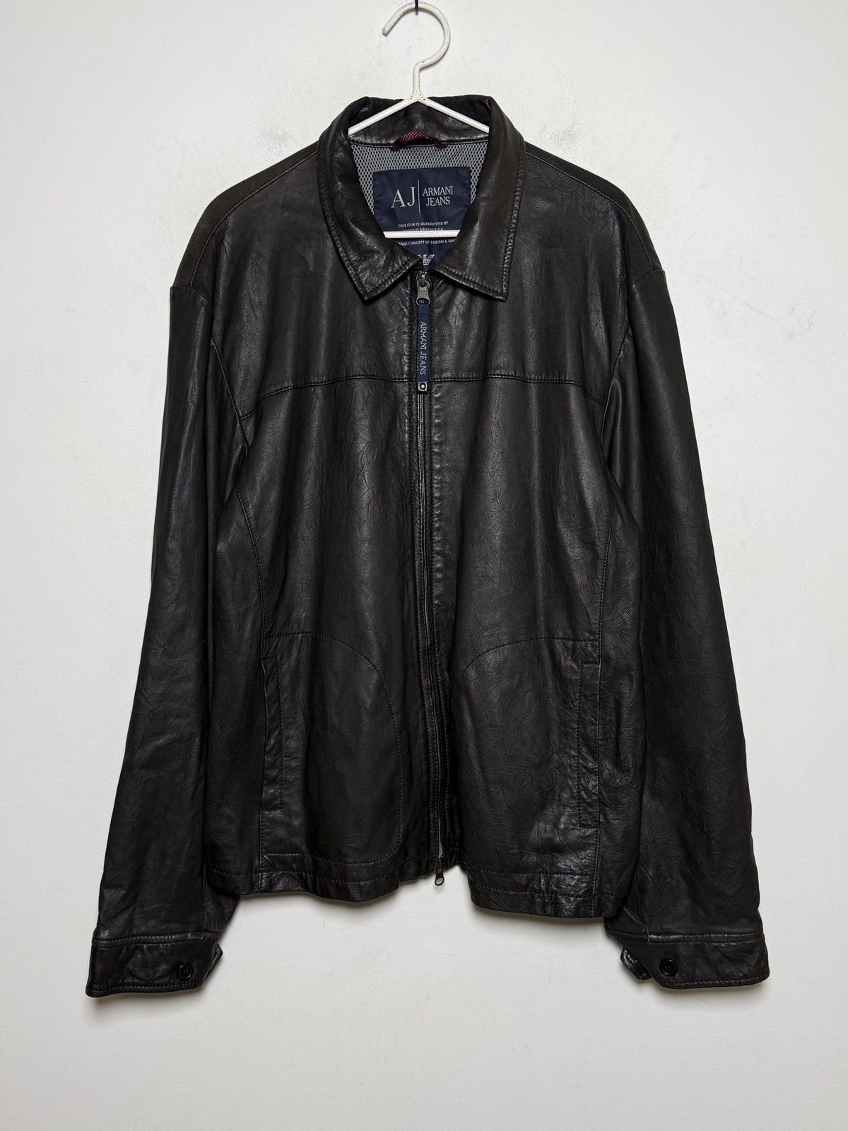 Giorgio Armani Armani Jeans y2k leather jacket Size US XL / EU 56 / 4 - 1 Thumbnail